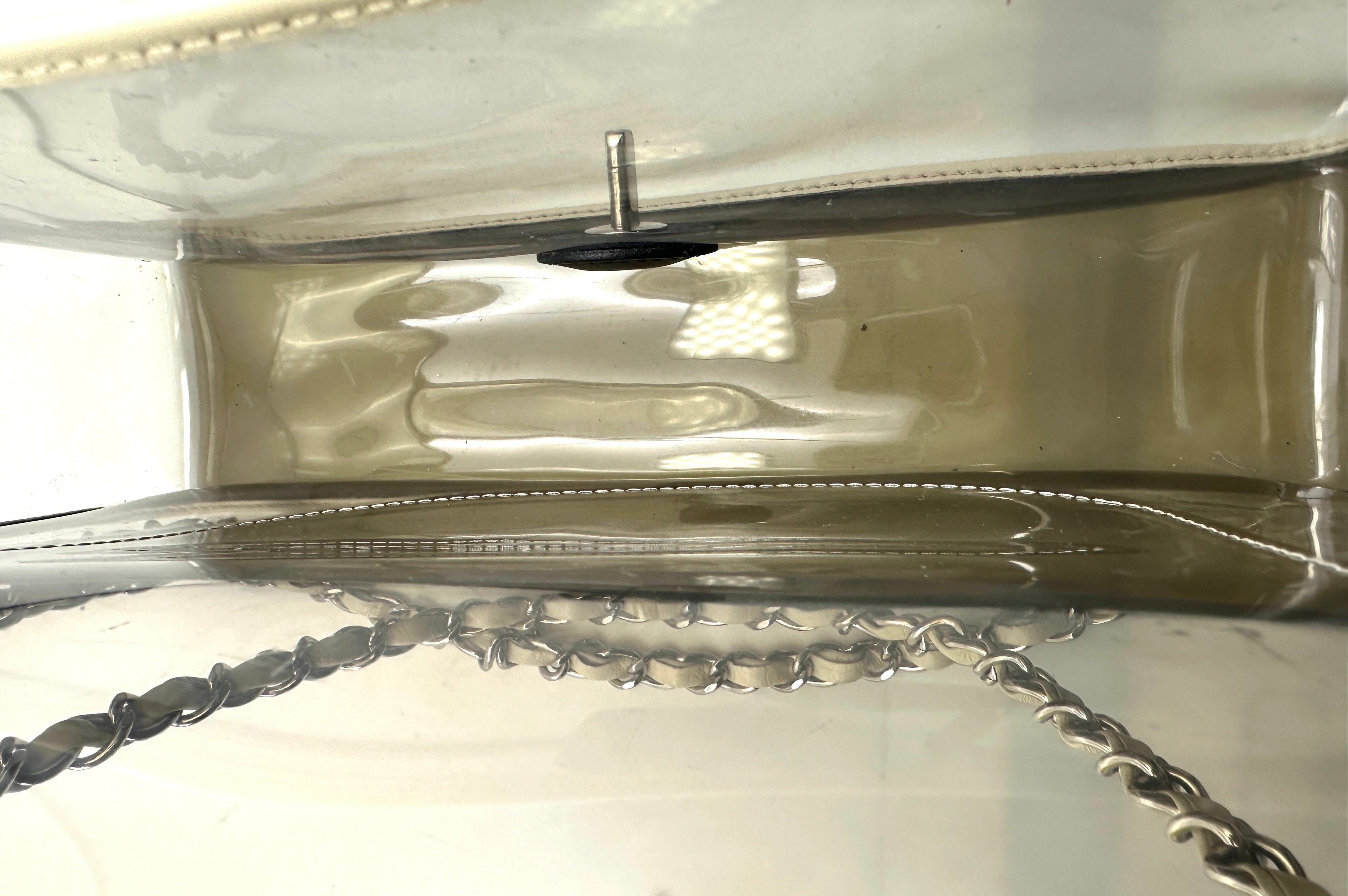 Chanel 2008 Limited Edition Classic Flap Transparent PVC Naked Flap Bag(12***97) CC1604