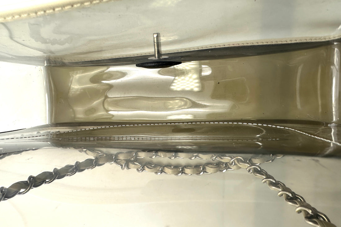 Chanel 2008 Limited Edition Classic Flap Transparent PVC Naked Flap Bag(12***97) CC1604