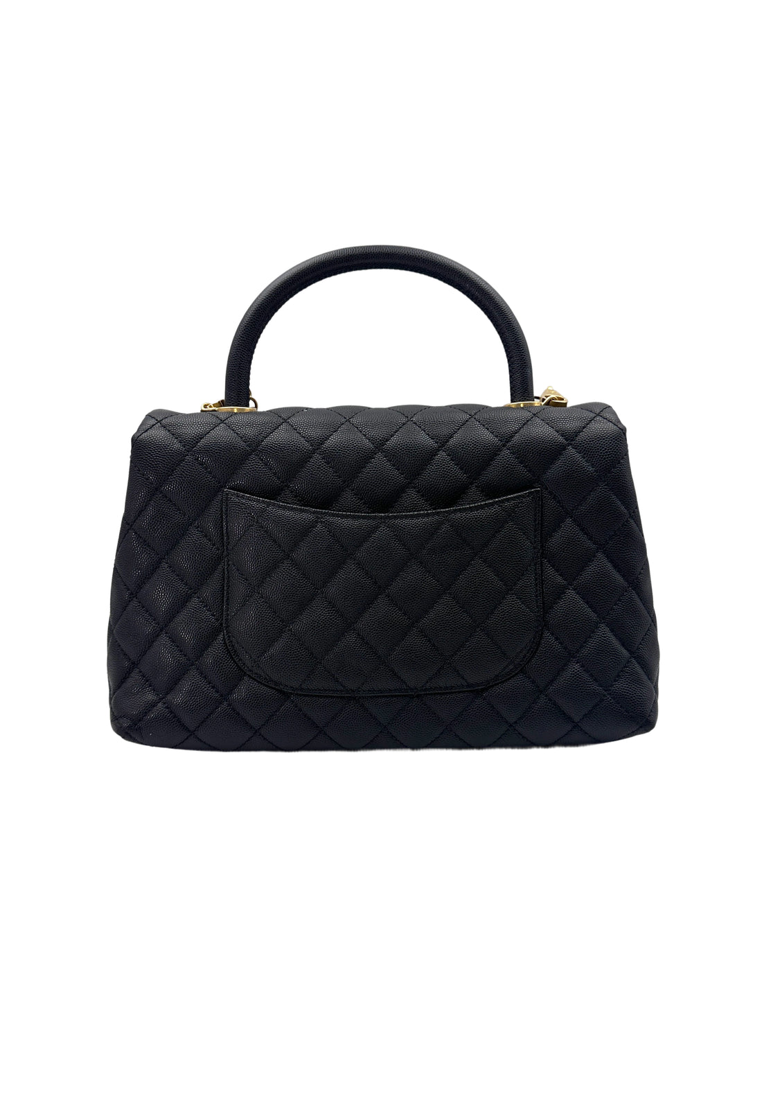 Chanel CoCo Handle Black Quilted Calfskin Medium Size Handle Bag(23***58) IRIS093