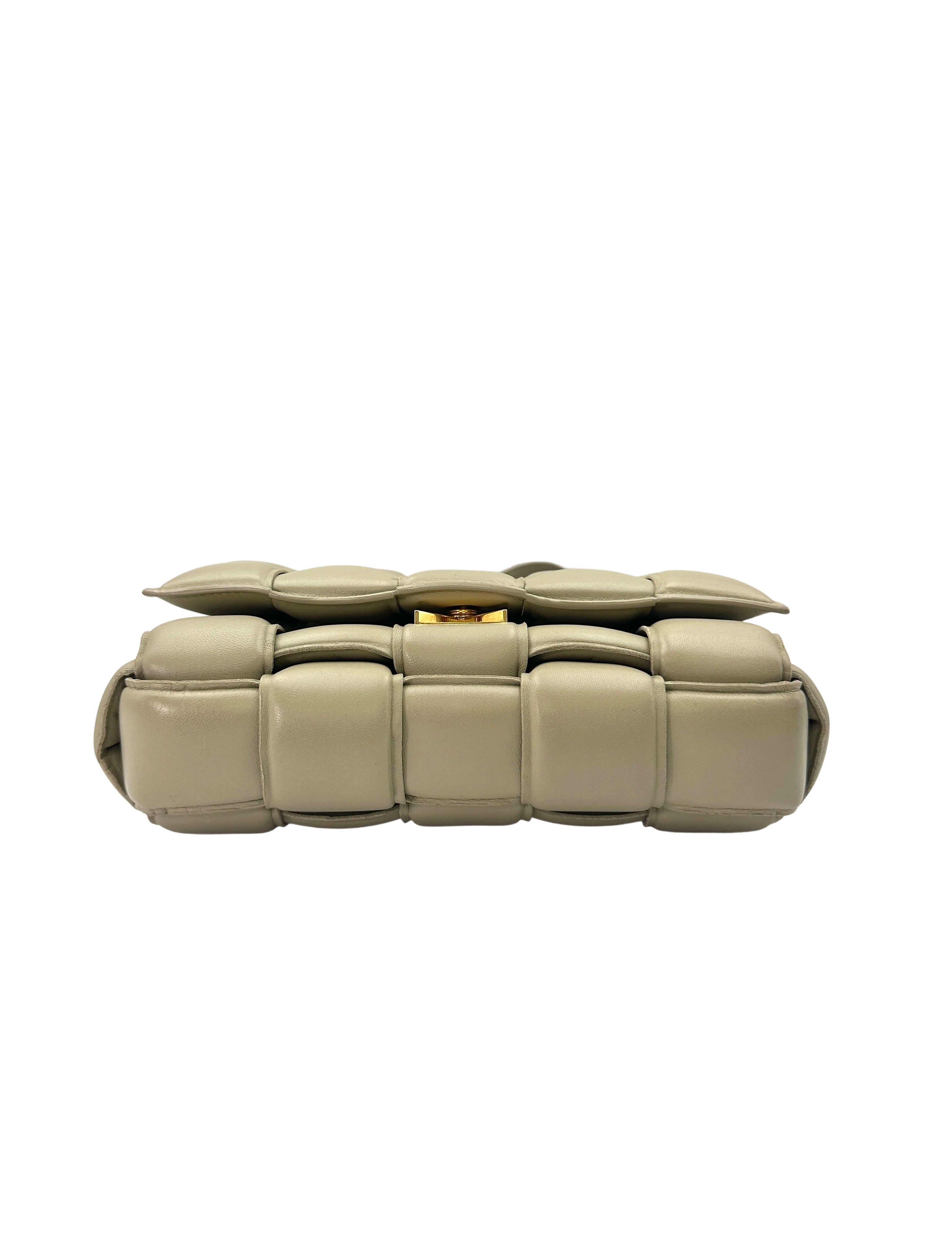 Bottega Veneta Padded Cassette Tapioca Leather Shoulder Bag BV113