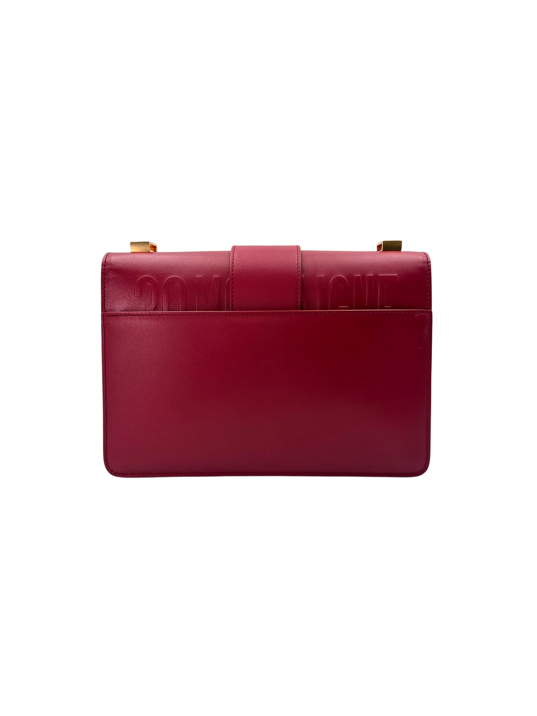 Christian Dior 30 Montaigne Red Calfskin Medium Size Flap Bag With Gold Hardware DR589