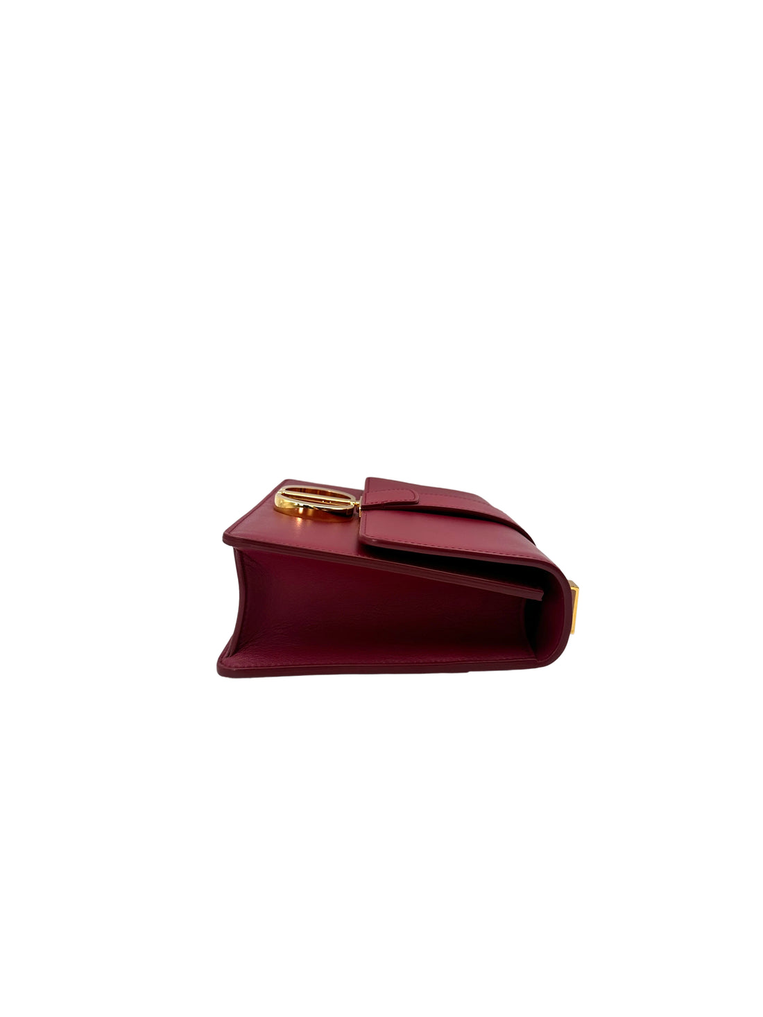 Christian Dior 30 Montaigne Red Calfskin Medium Size Flap Bag With Gold Hardware DR589