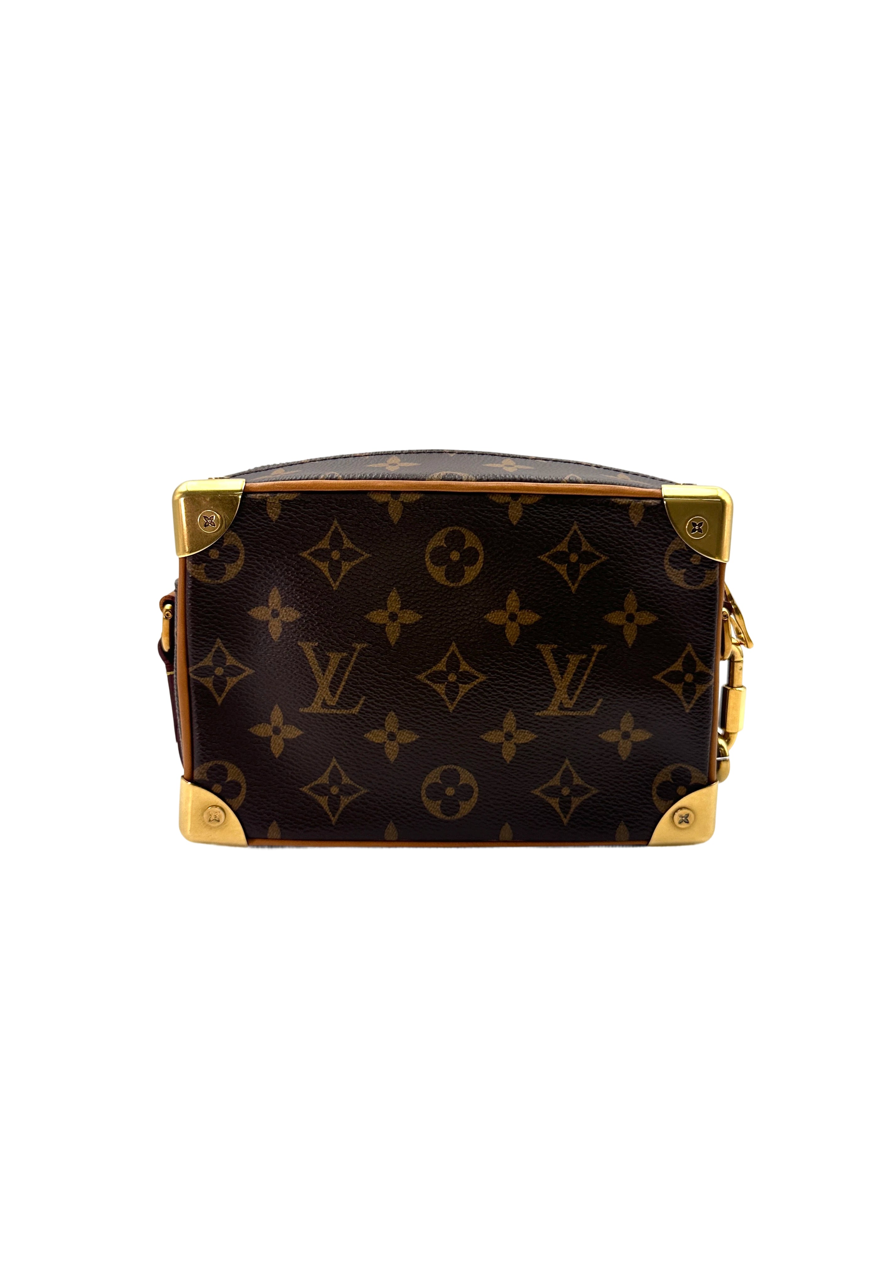 Louis Vuitton Soft Trunk Brown Monogram Canvas Shoulder Bag With Gold Hardware LV2250