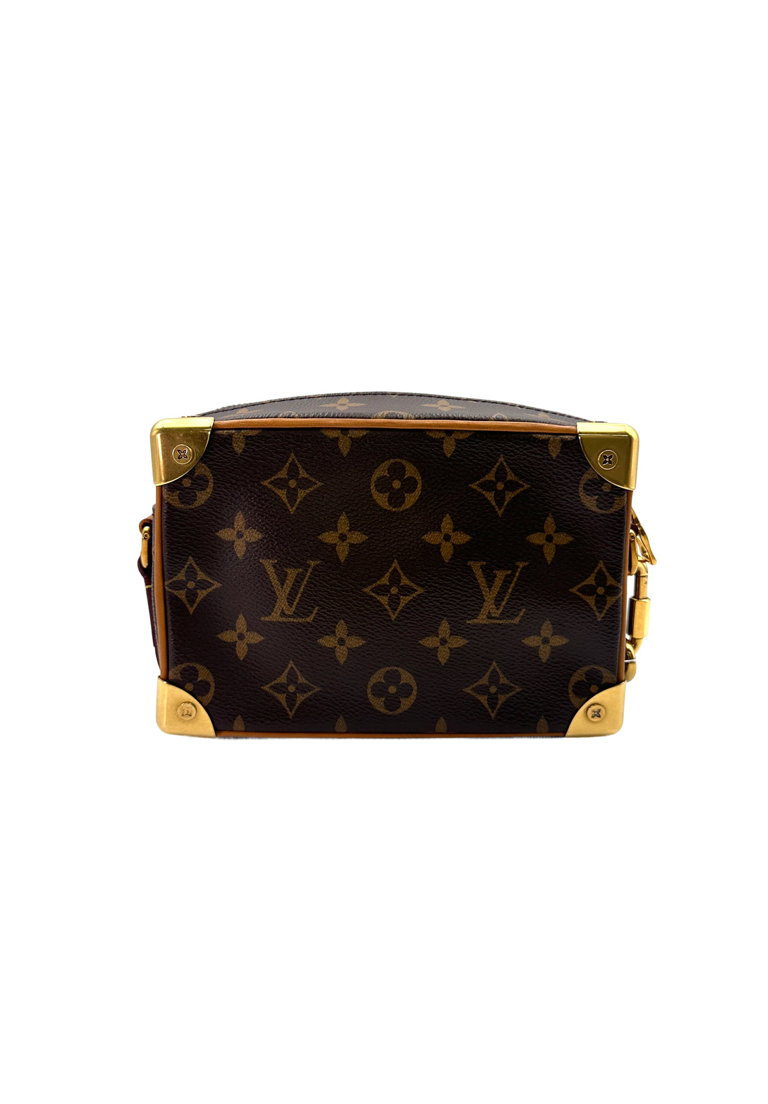 Louis Vuitton Soft Trunk Brown Monogram Canvas Shoulder Bag With Gold Hardware LV2250