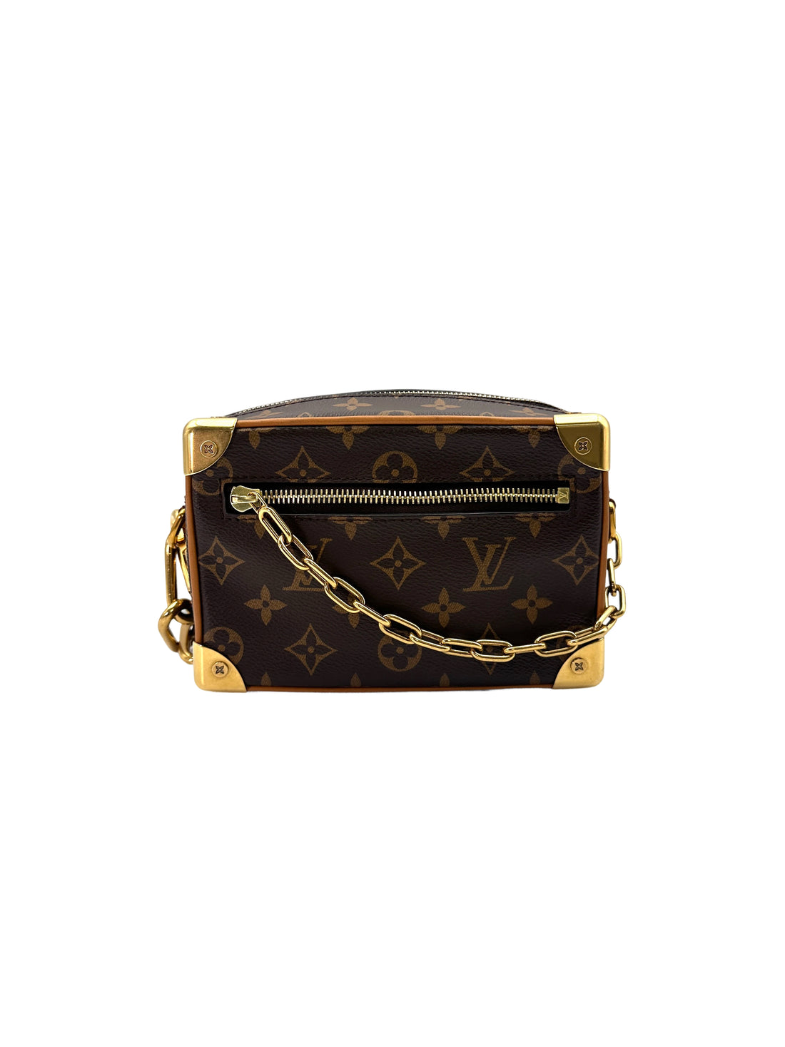 Louis Vuitton Soft Trunk Brown Monogram Canvas Shoulder Bag With Gold Hardware LV2250