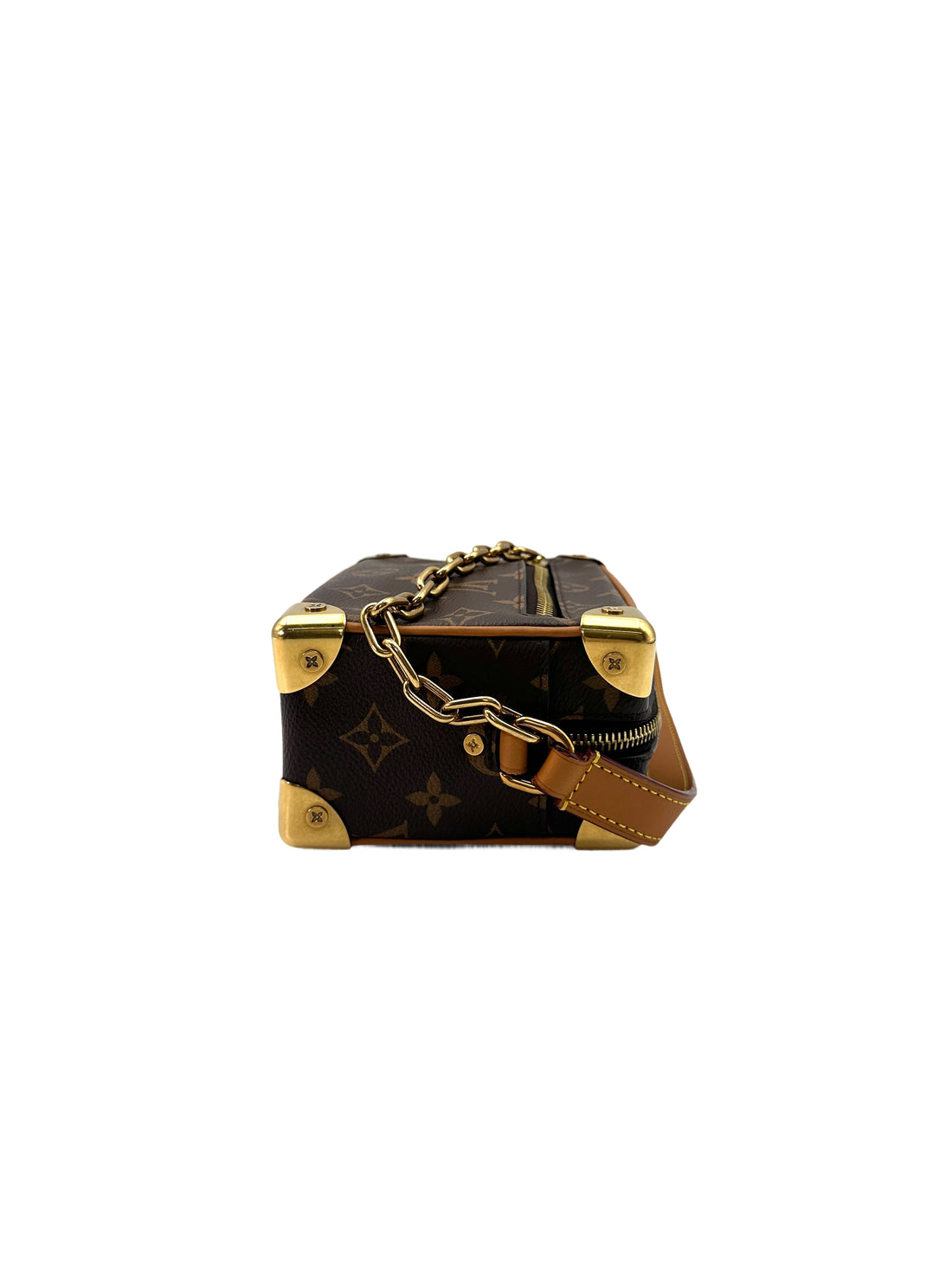 Louis Vuitton Soft Trunk Brown Monogram Canvas Shoulder Bag With Gold Hardware LV2250