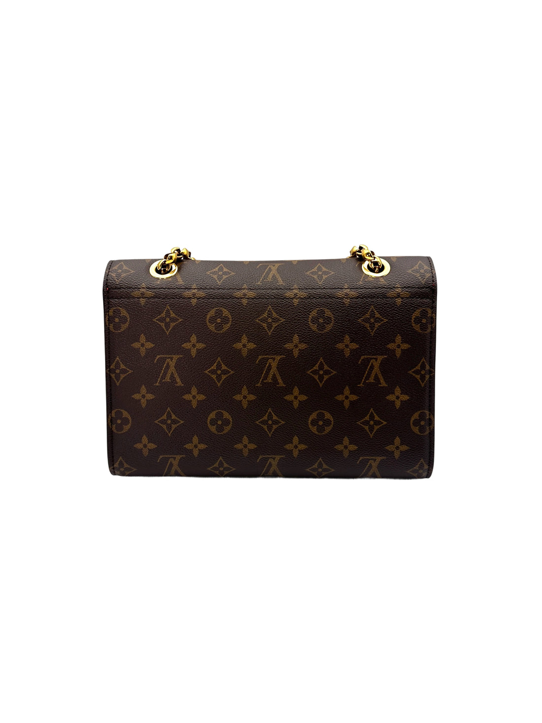 Louis Vuitton Victoire Monogram Canvas & Red Leather Shoulder Bag LV2256