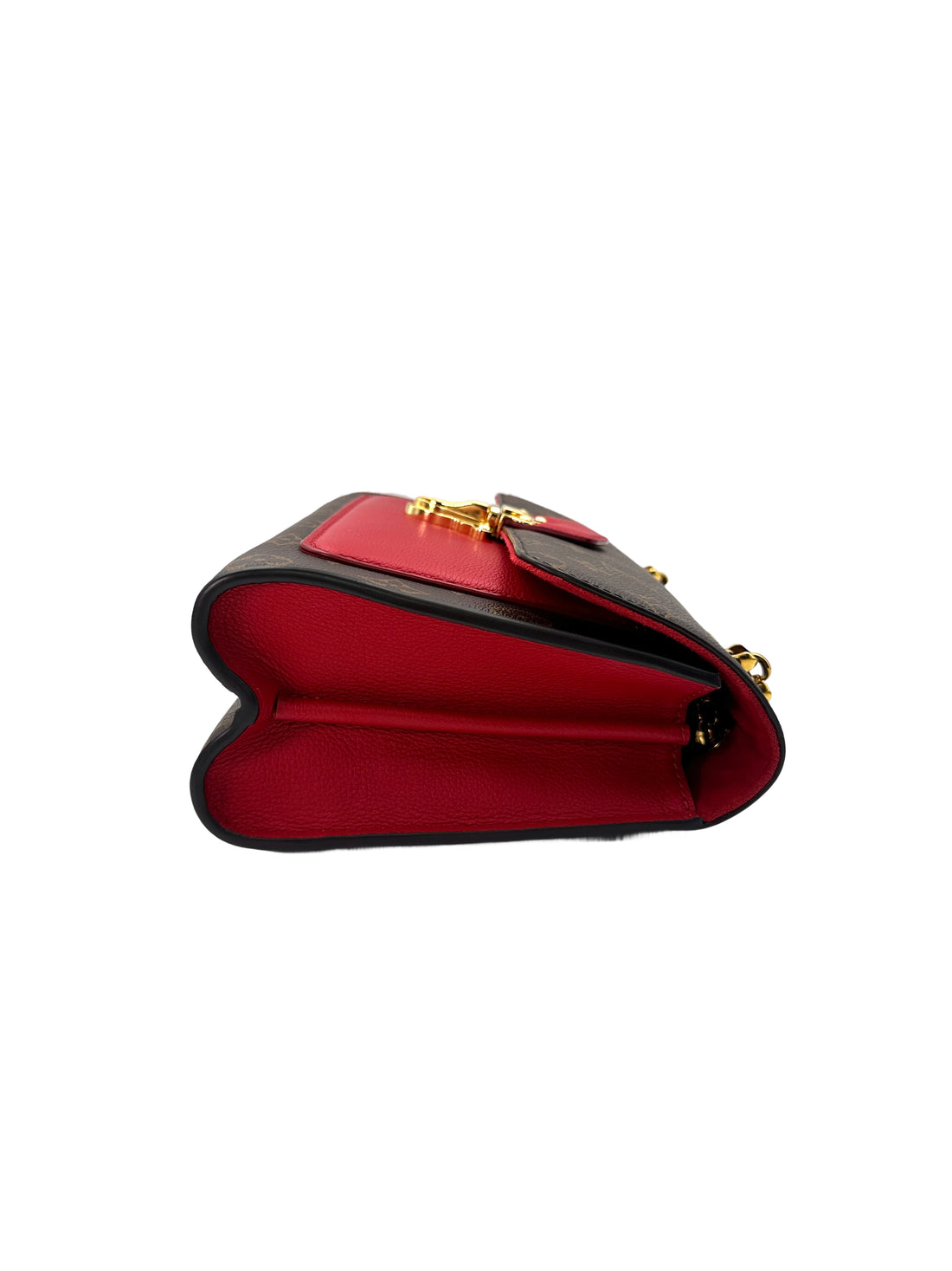 Louis Vuitton Victoire Monogram Canvas & Red Leather Shoulder Bag LV2256