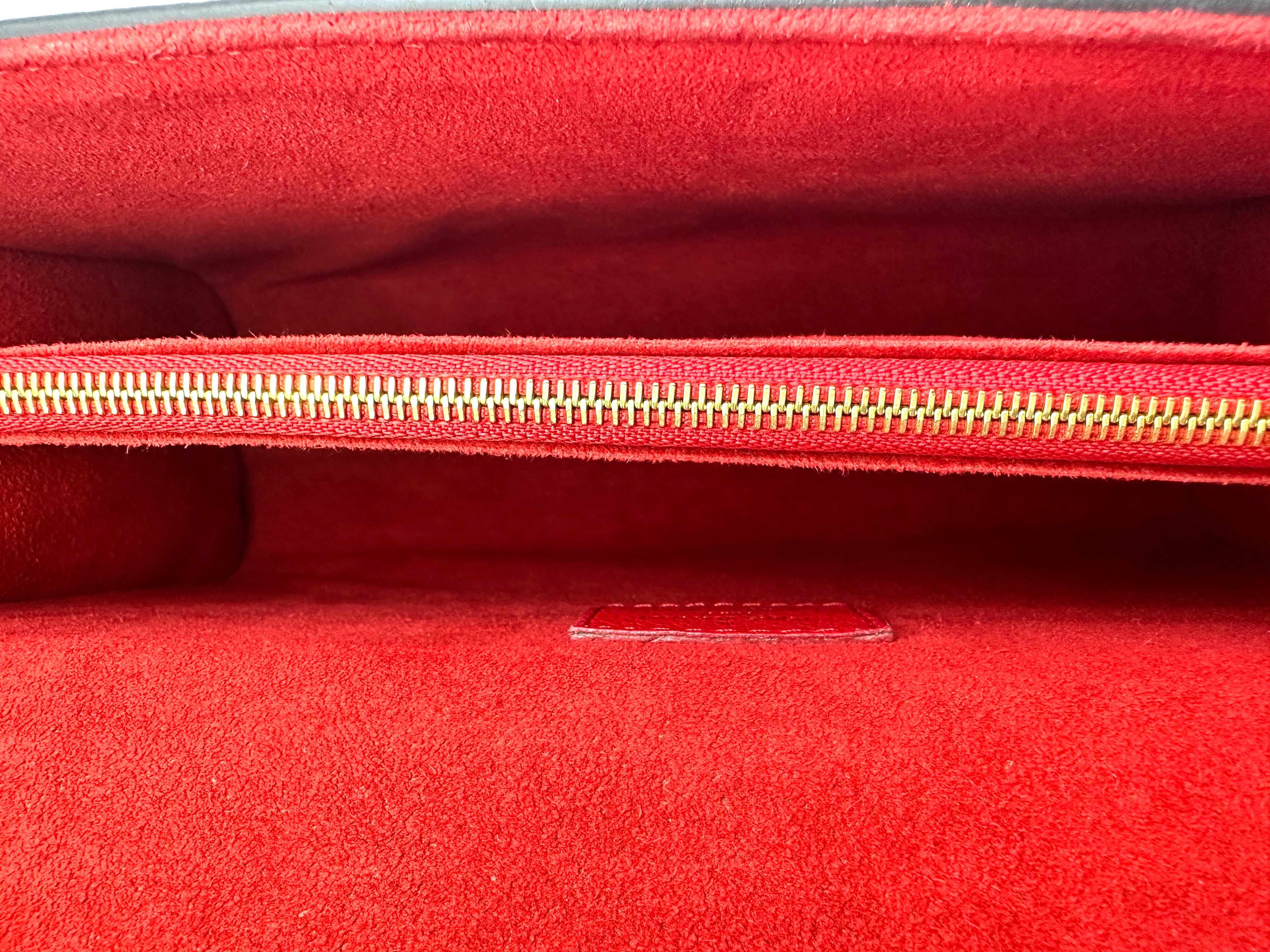 Louis Vuitton Victoire Monogram Canvas & Red Leather Shoulder Bag LV2256