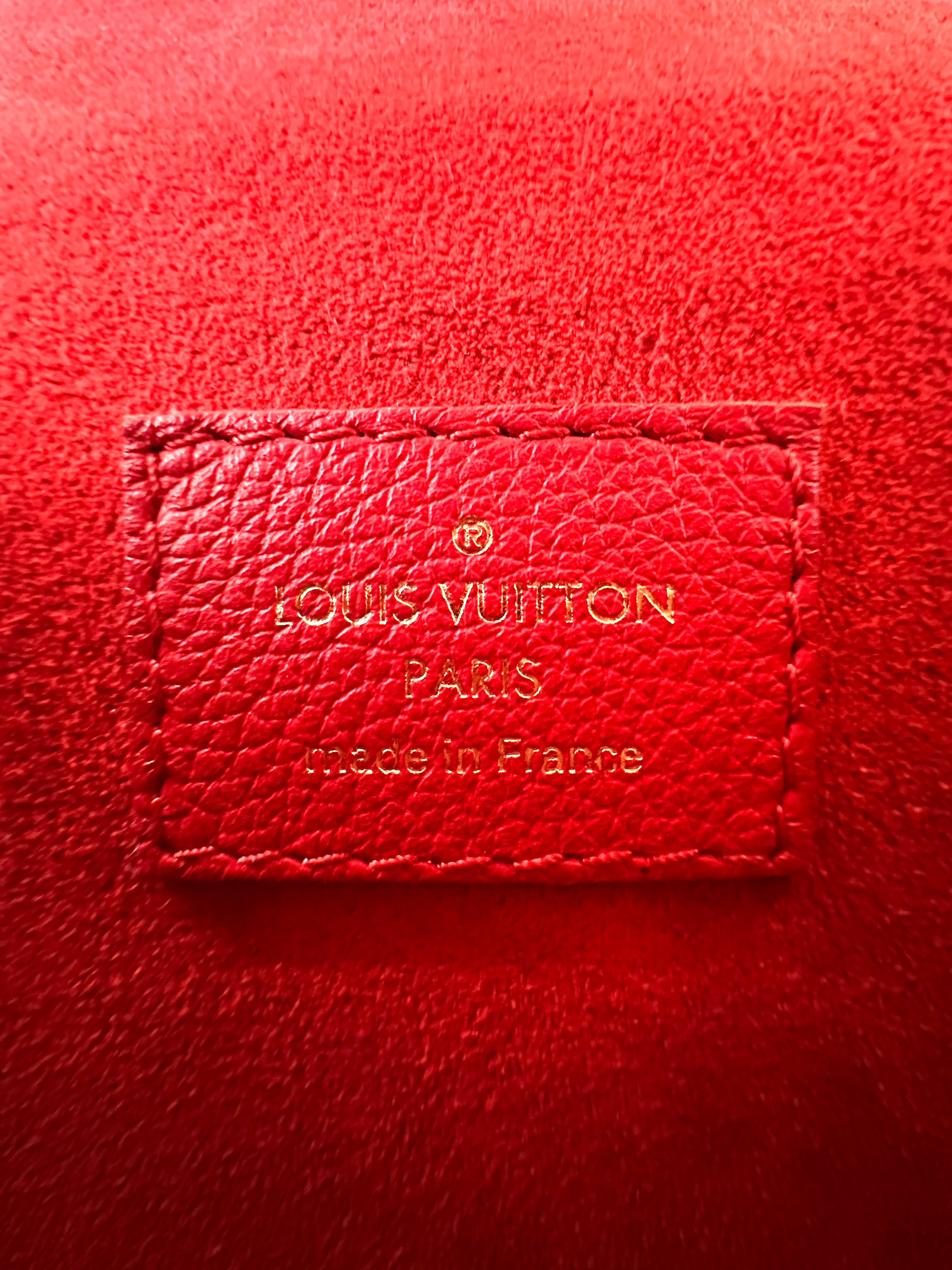 Louis Vuitton Victoire Monogram Canvas & Red Leather Shoulder Bag LV2256