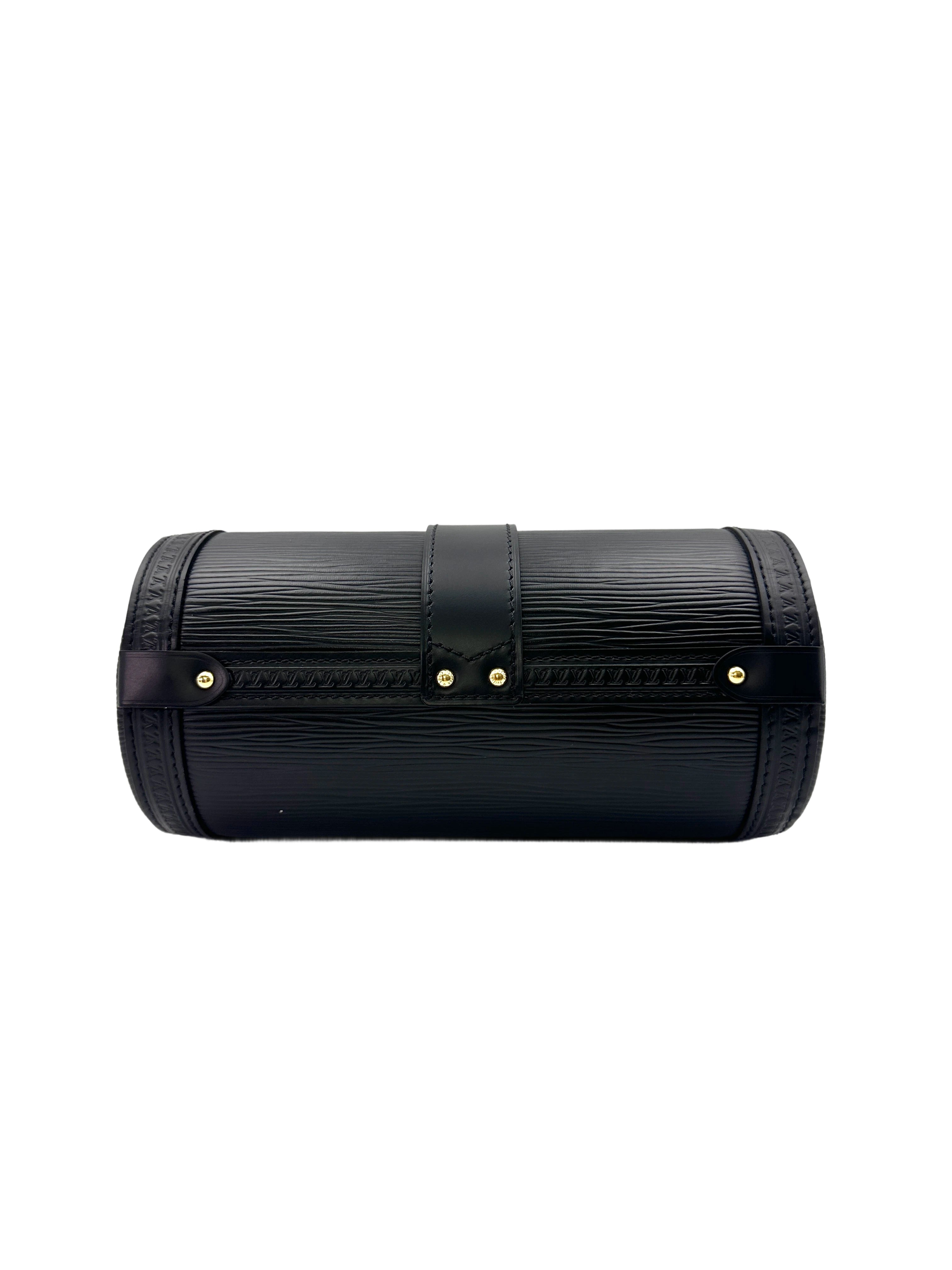 Louis Vuitton Papillon Black Epi Leather Trunk Bag With Gold Hardware LV2258