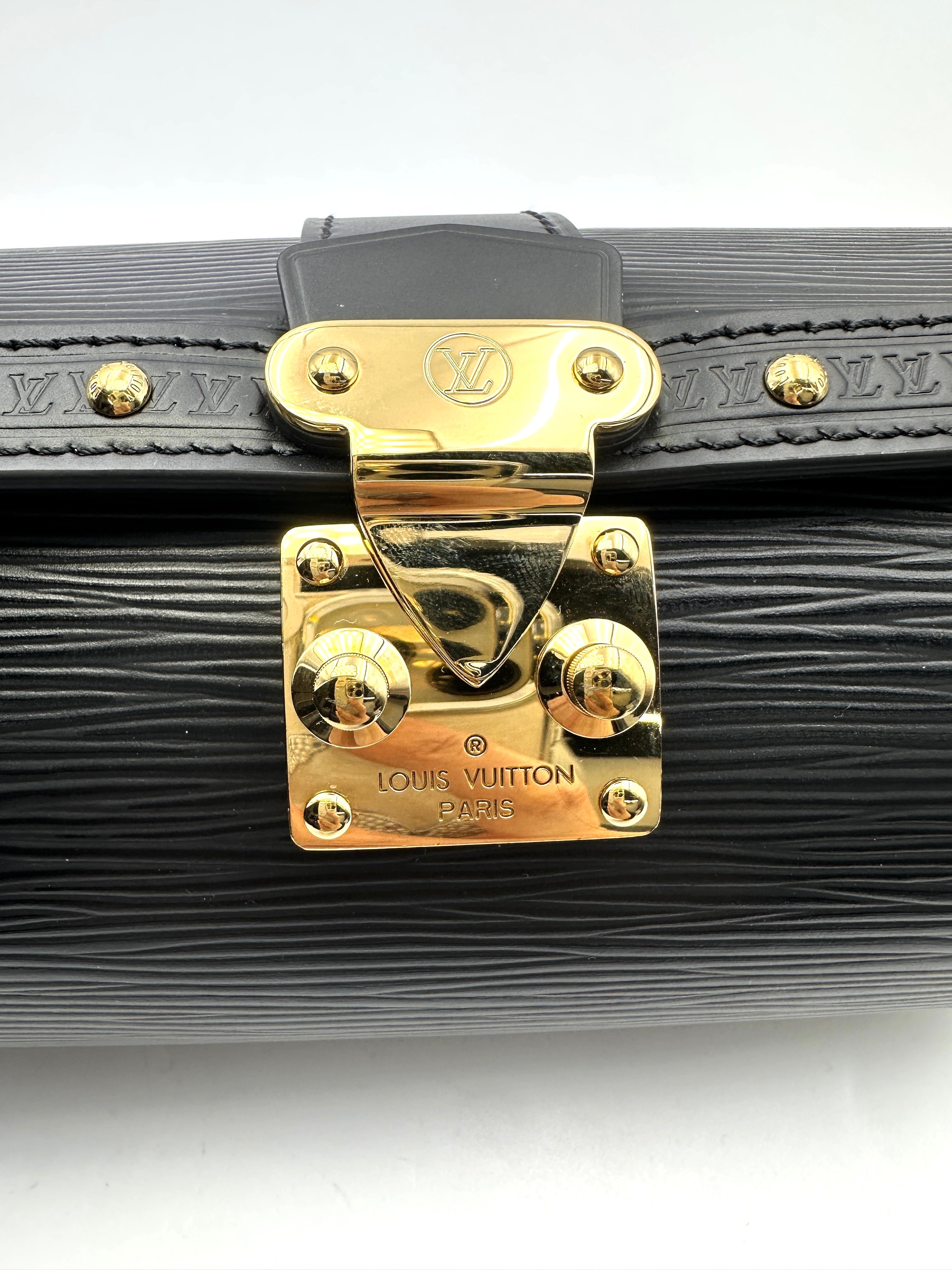 Louis Vuitton Papillon Black Epi Leather Trunk Bag With Gold Hardware LV2258
