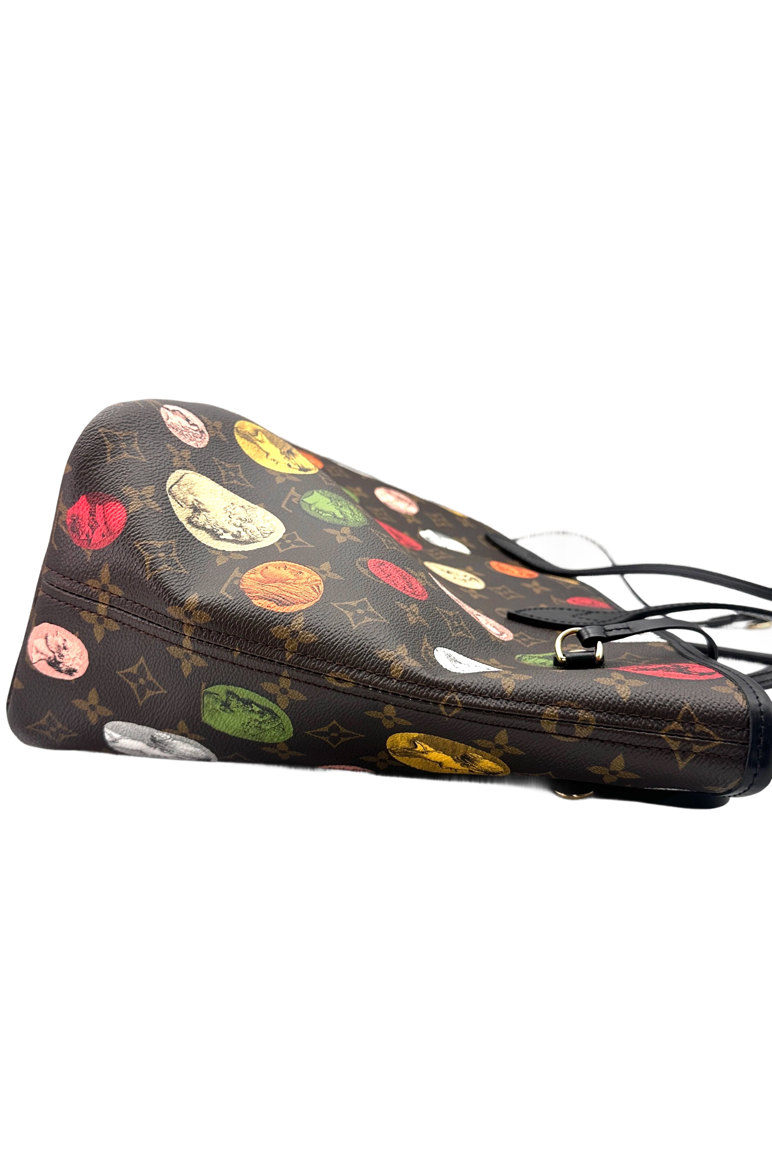 Louis Vuitton x Fornasetti Neverfull MM Monogram Cameo Handle Bag With Pouch LV2259