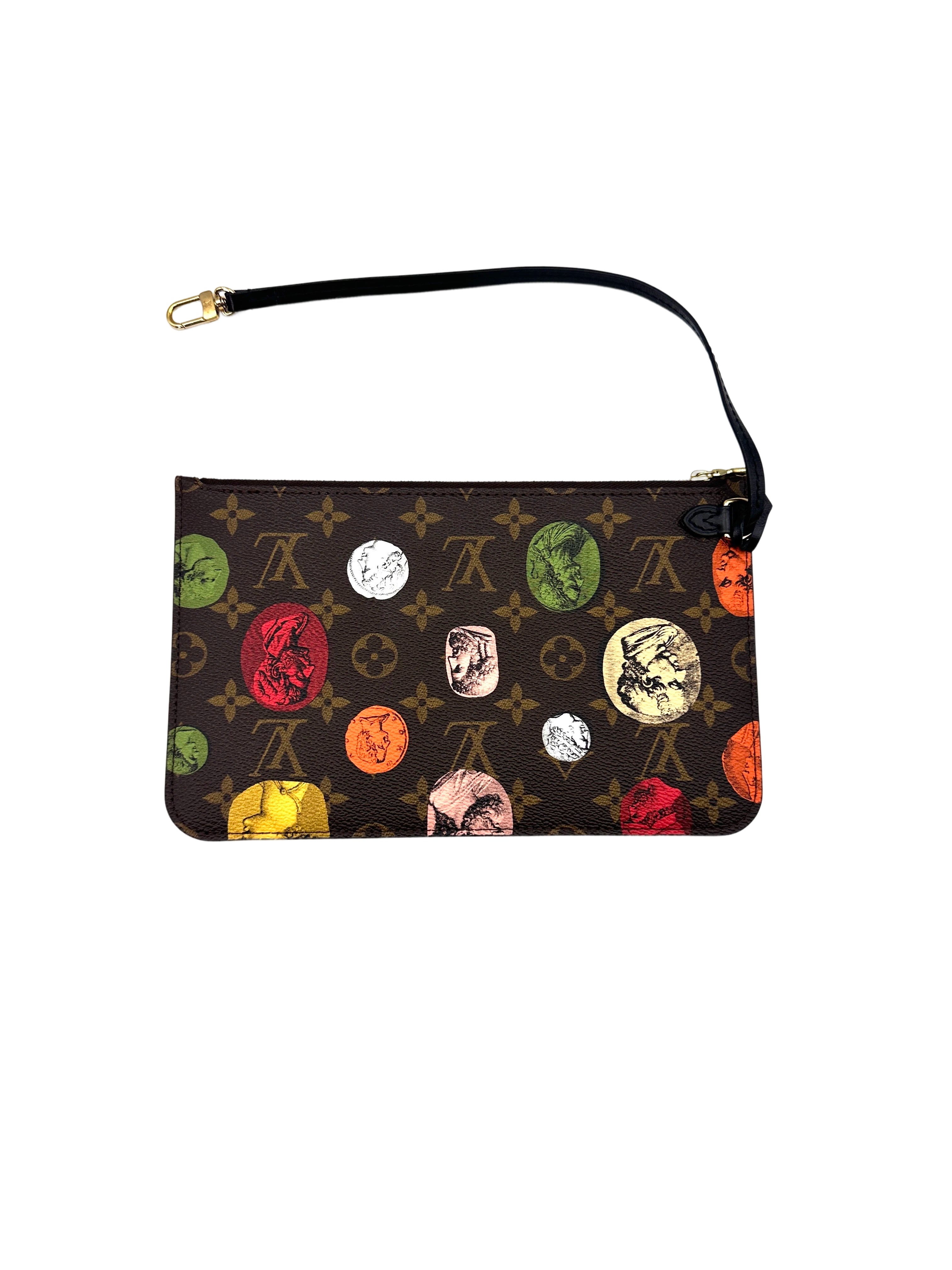 Louis Vuitton x Fornasetti Neverfull MM Monogram Cameo Handle Bag With Pouch LV2259