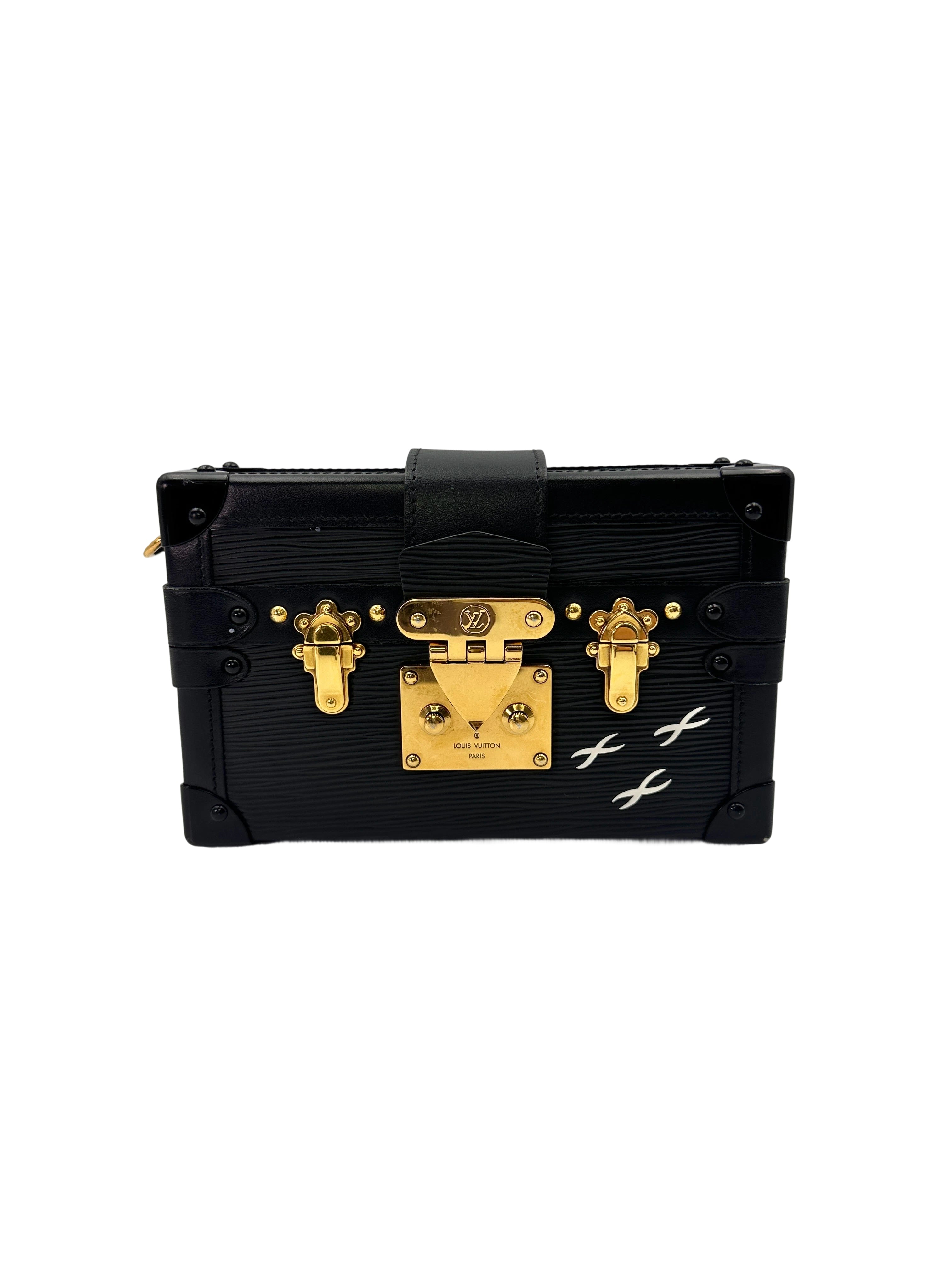 Louis Vuitton Petite Malle Black Epi Leather Shoulder Bag With Gold Hardware LV2264