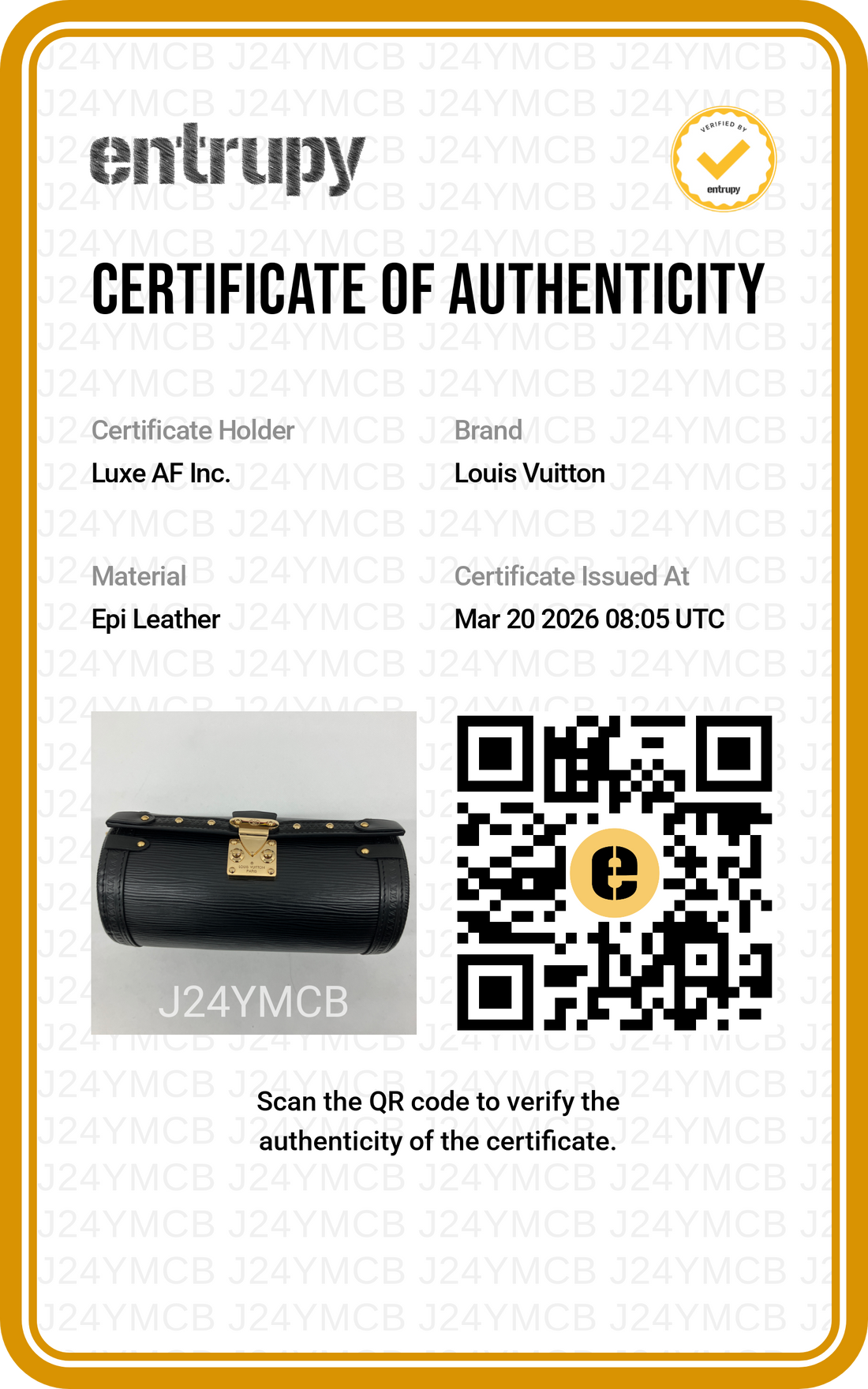 Louis Vuitton Papillon Black Epi Leather Trunk Bag With Gold Hardware LV2258