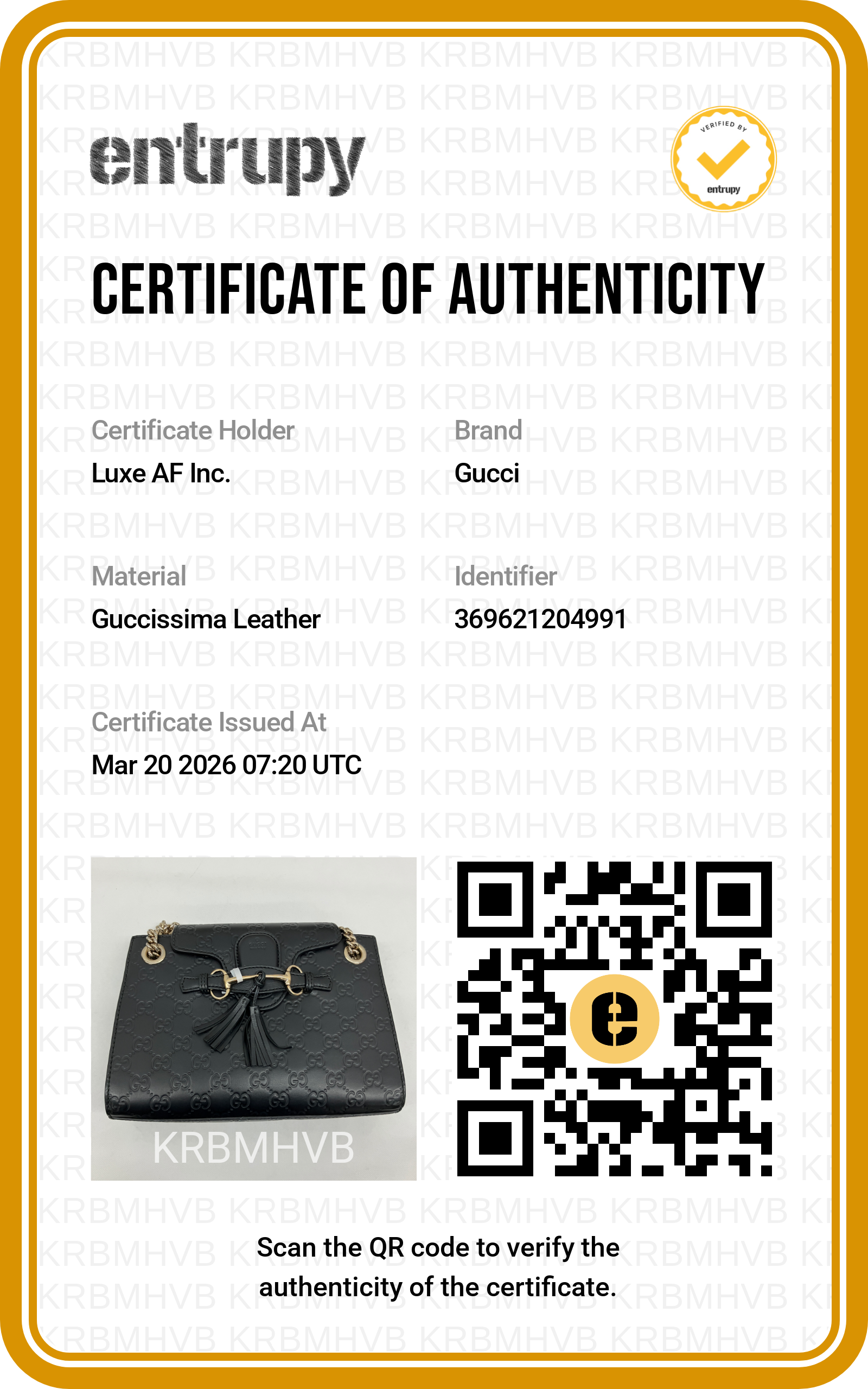 Gucci Emily Guccissima Black Leather Small Size Chain Shoulder Bag GG786