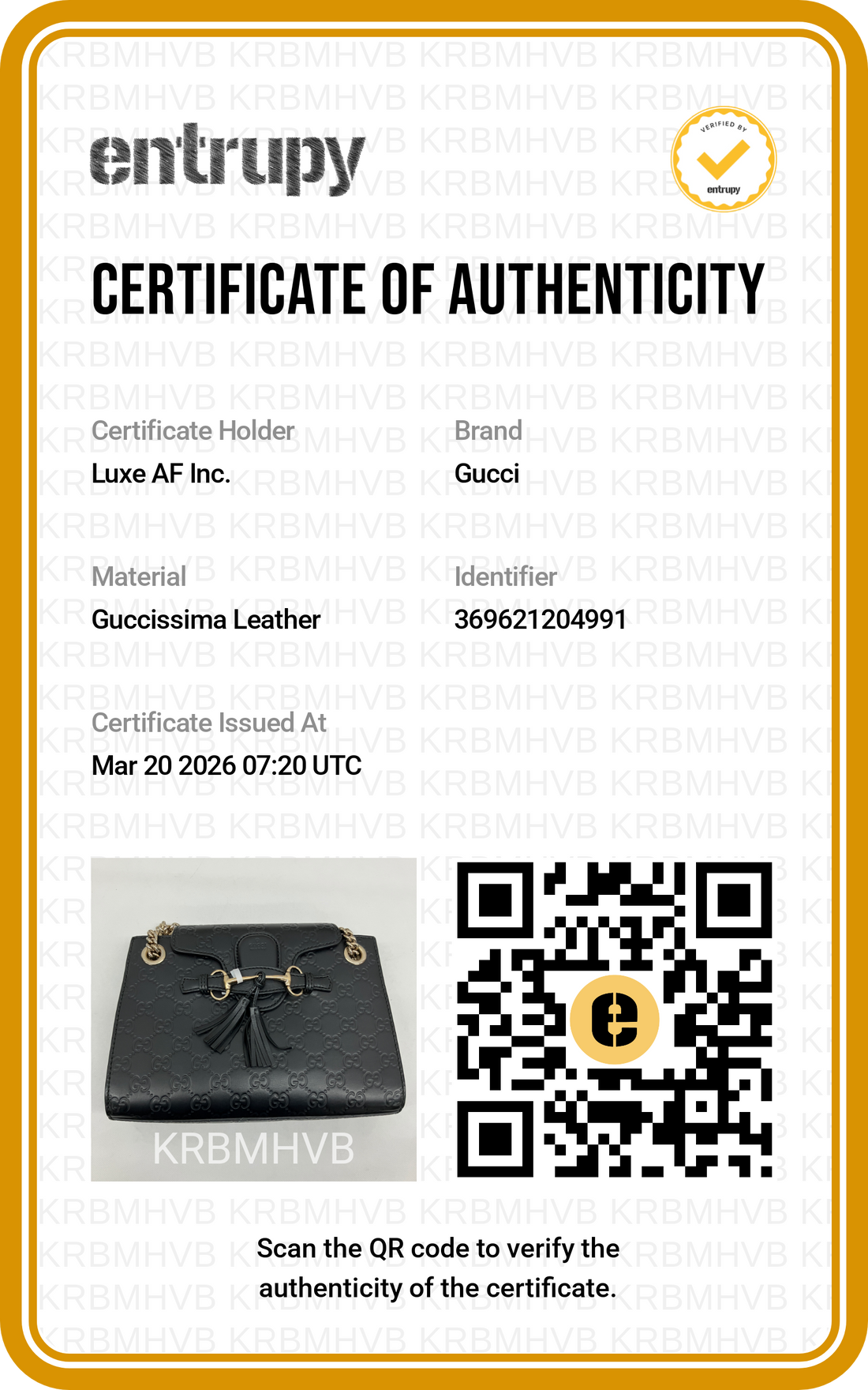 Gucci Emily Guccissima Black Leather Small Size Chain Shoulder Bag GG786