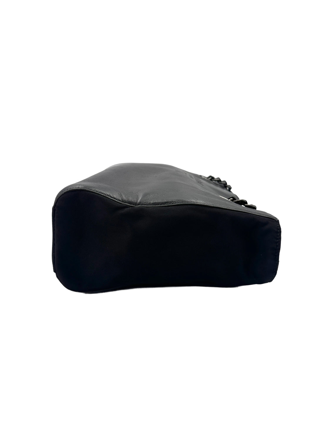 Prada Black Nappa Leather & Tessuto Nylon Catena Chain Bag PR212