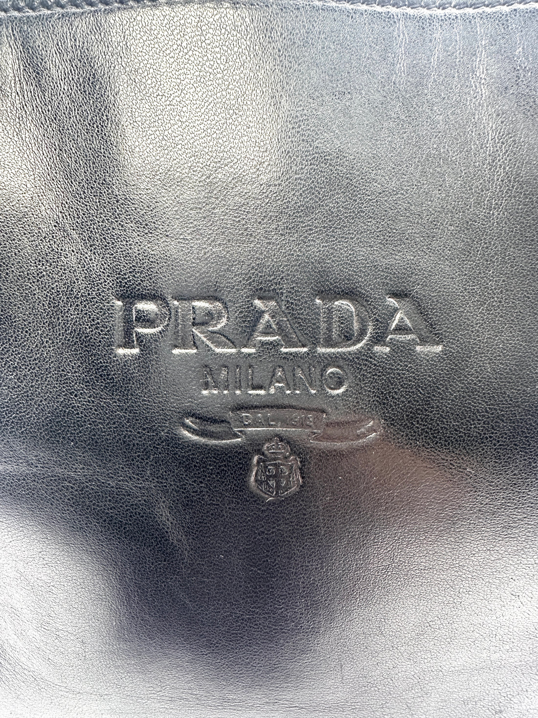 Prada Black Nappa Leather & Tessuto Nylon Catena Chain Bag PR212