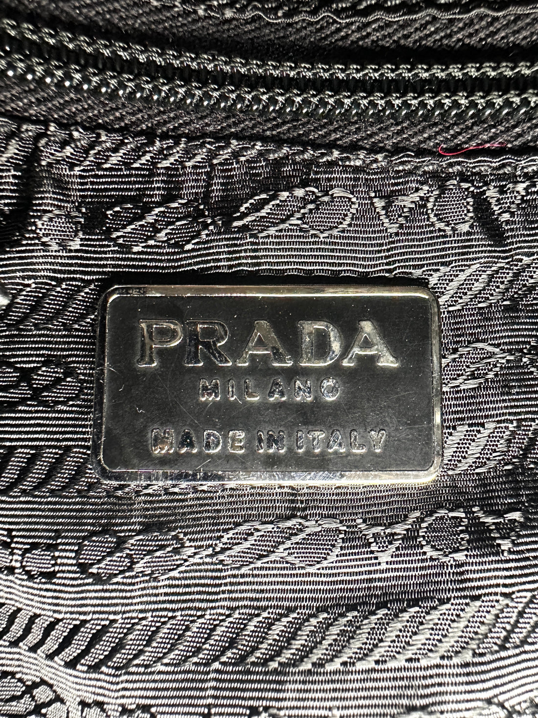 Prada Black Nappa Leather & Tessuto Nylon Catena Chain Bag PR212