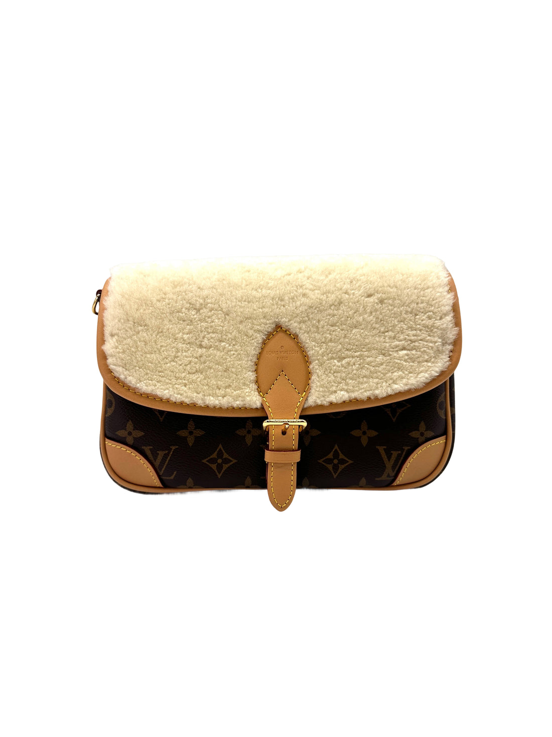 Louis Vuitton Cozygram Monogram Shearling Diane Shoulder Bag LV2263