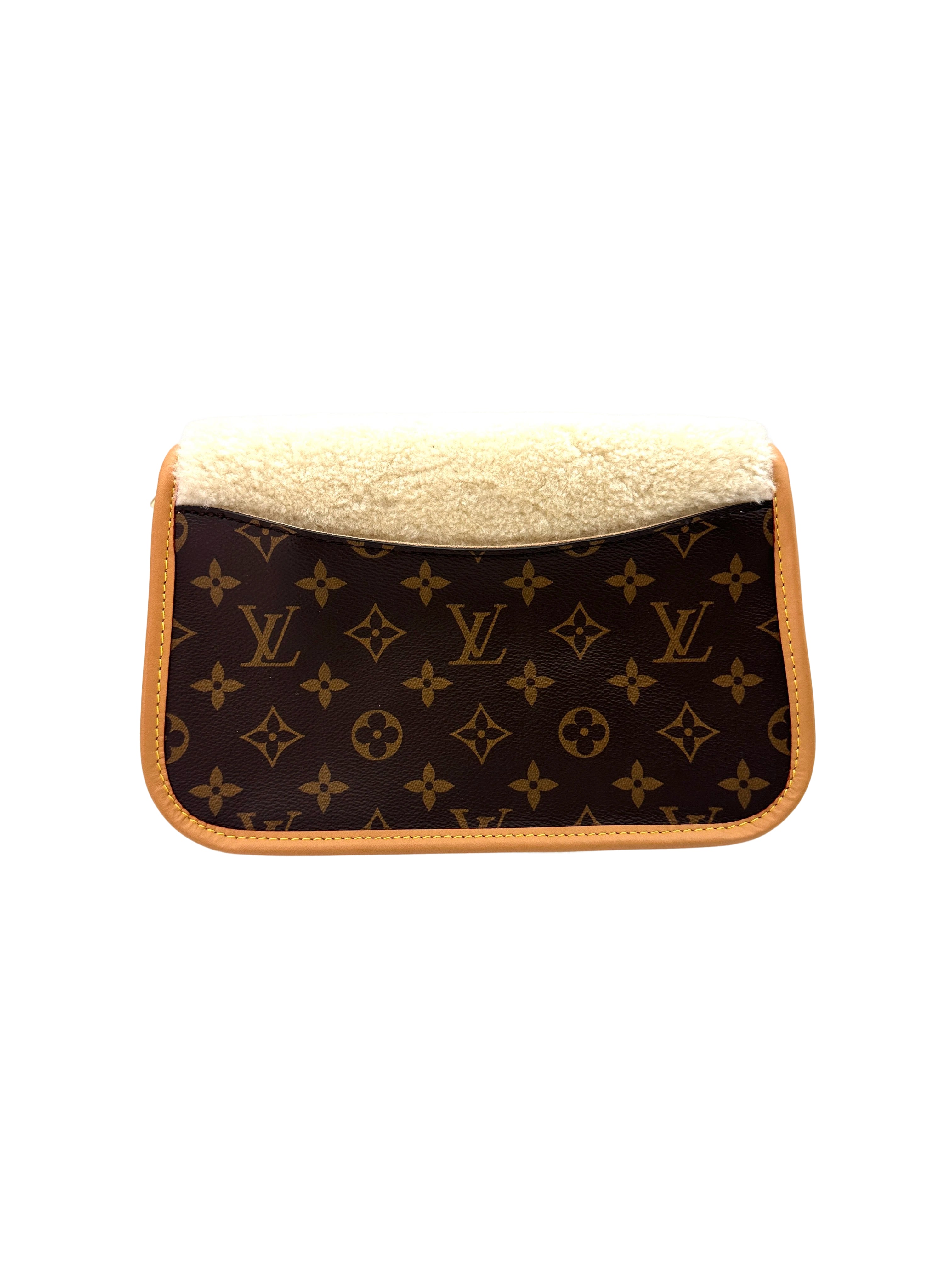 Louis Vuitton Cozygram Monogram Shearling Diane Shoulder Bag LV2263
