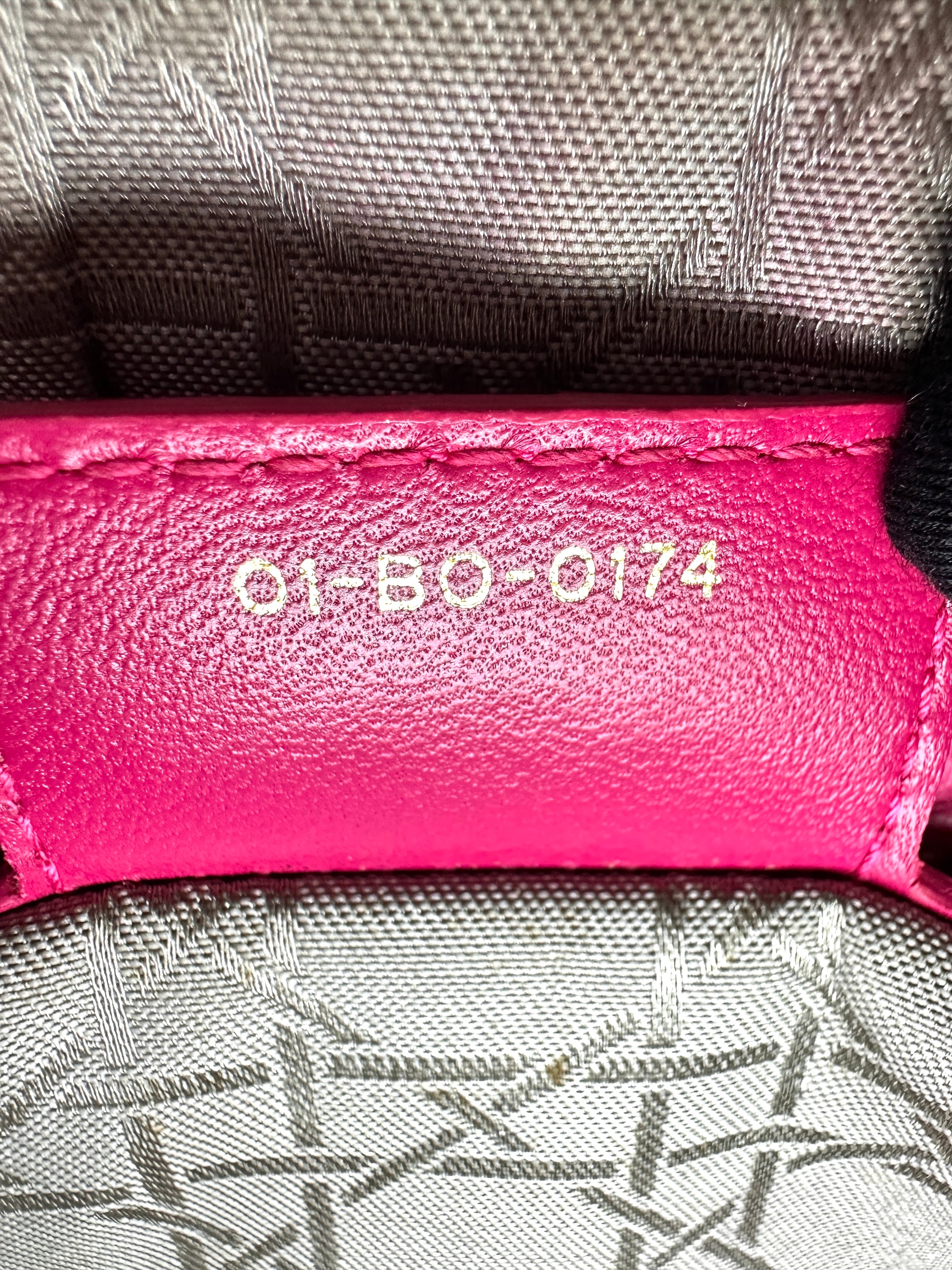 Christian Dior Lady Dior Red Cannage Leather Handle Bag With Gold Charms DR593