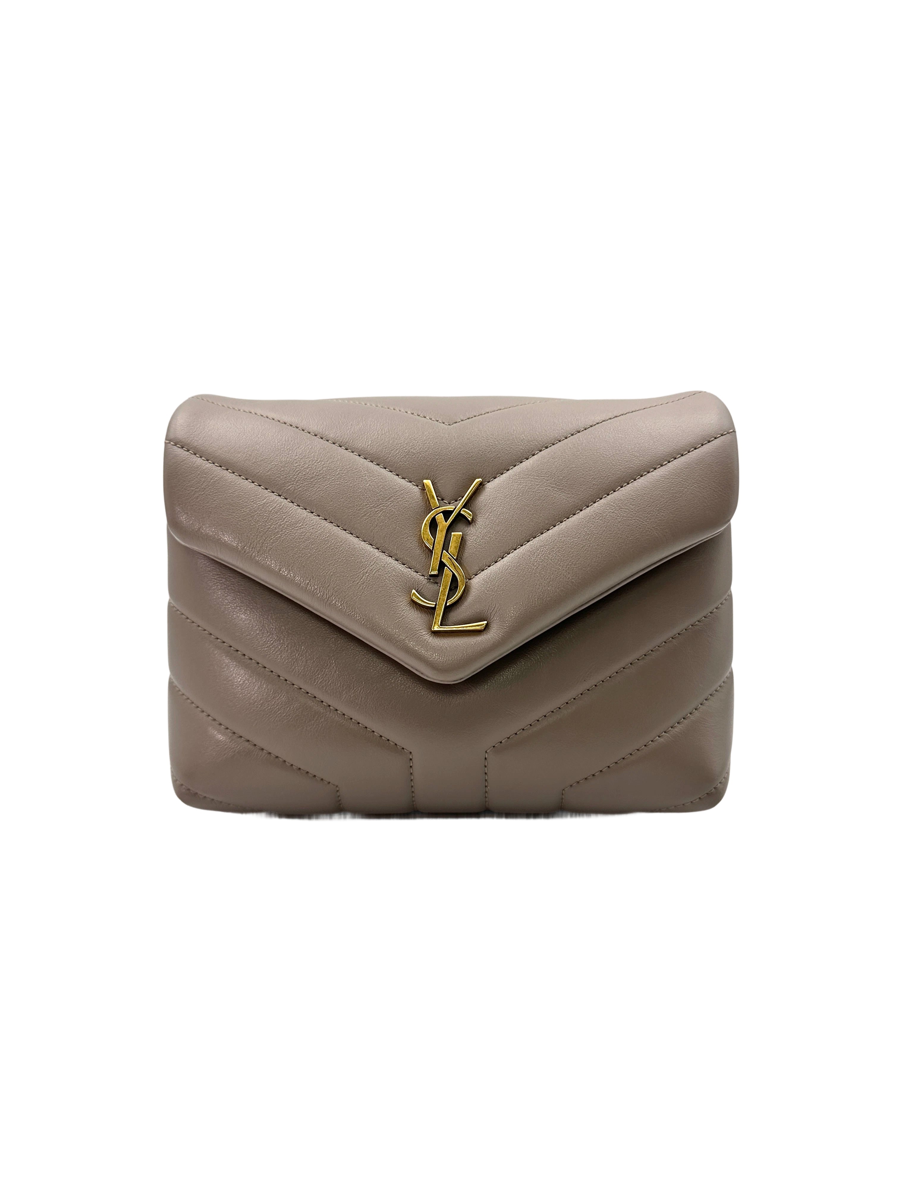 Saint Laurent Toy Loulou Grey Quilted Leather Shoulder Bag SL178