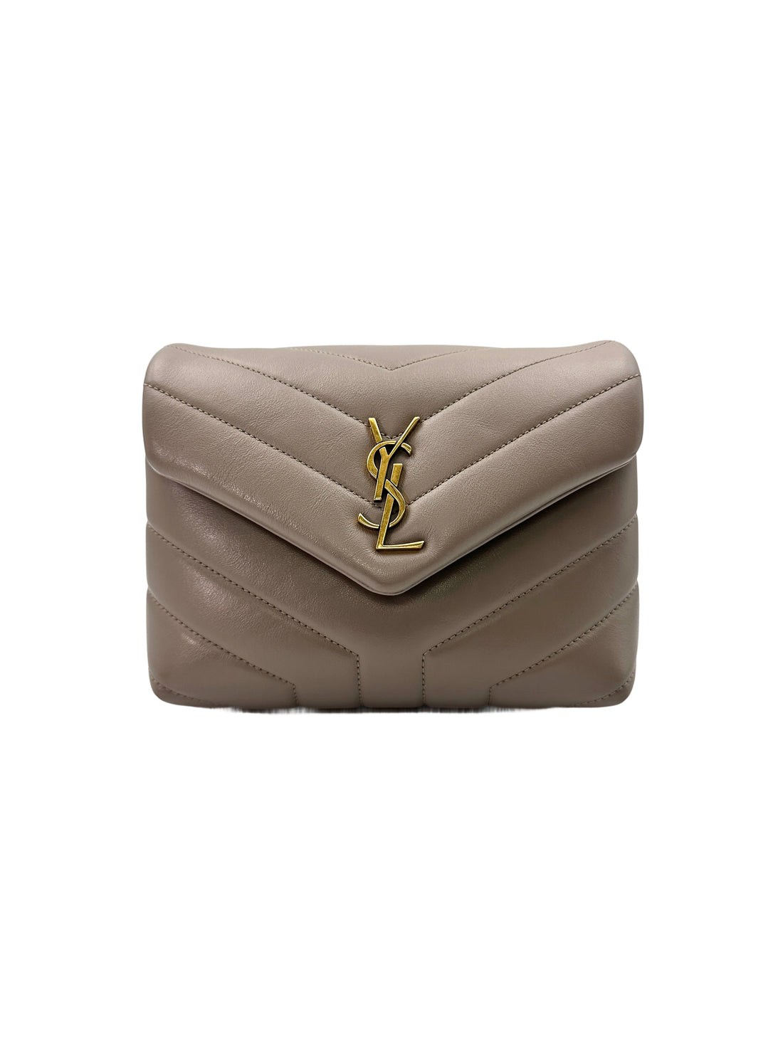 Saint Laurent Toy Loulou Grey Quilted Leather Shoulder Bag SL178