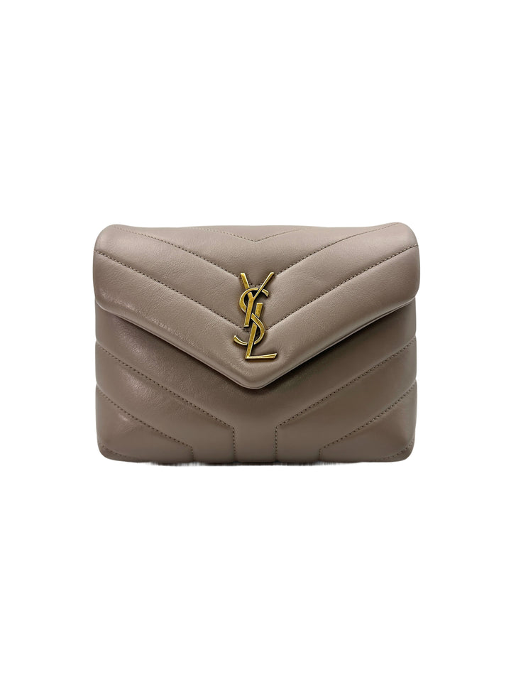 Saint Laurent Toy Loulou Grey Quilted Leather Shoulder Bag SL178