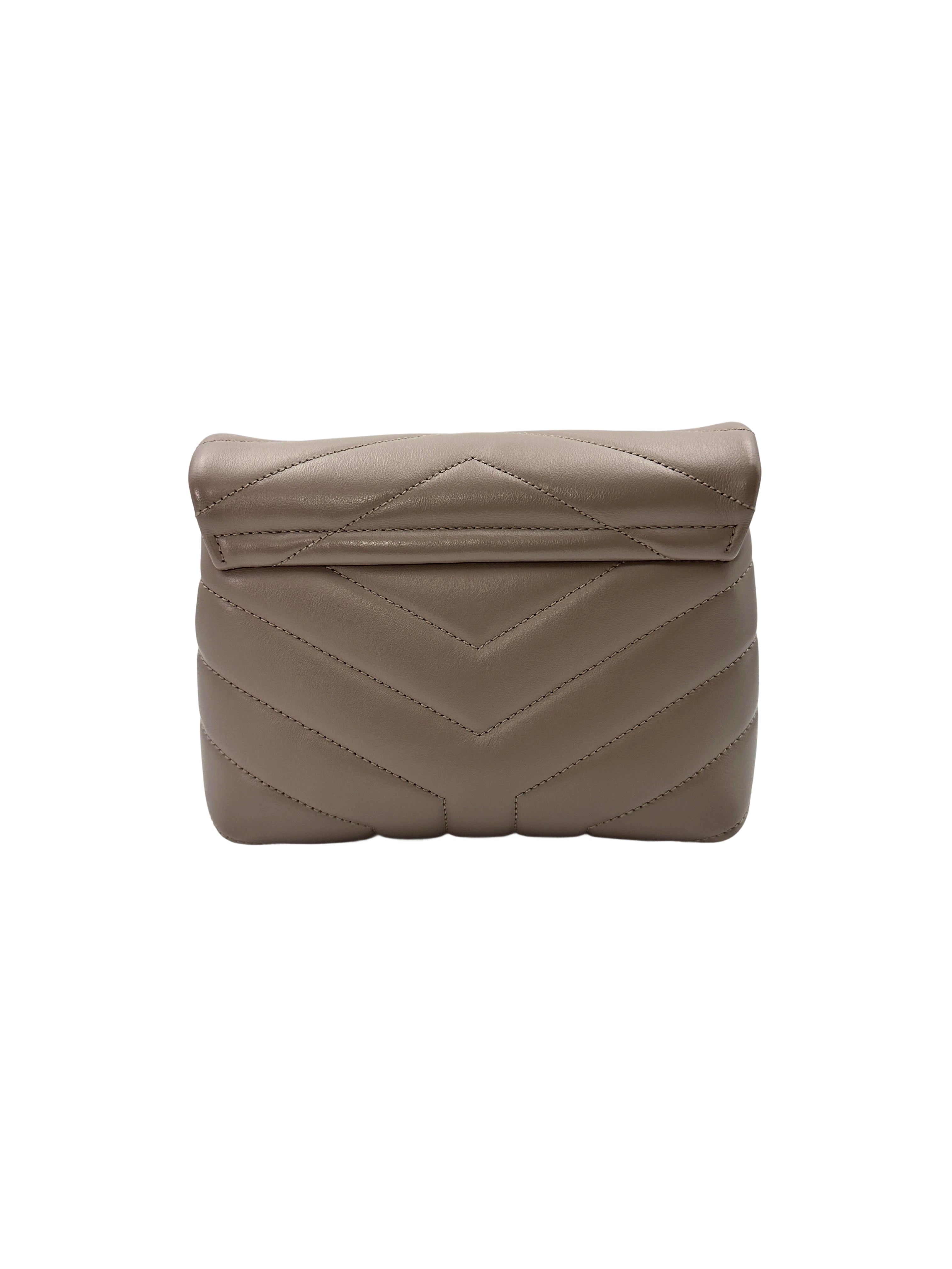 Saint Laurent Toy Loulou Grey Quilted Leather Shoulder Bag SL178
