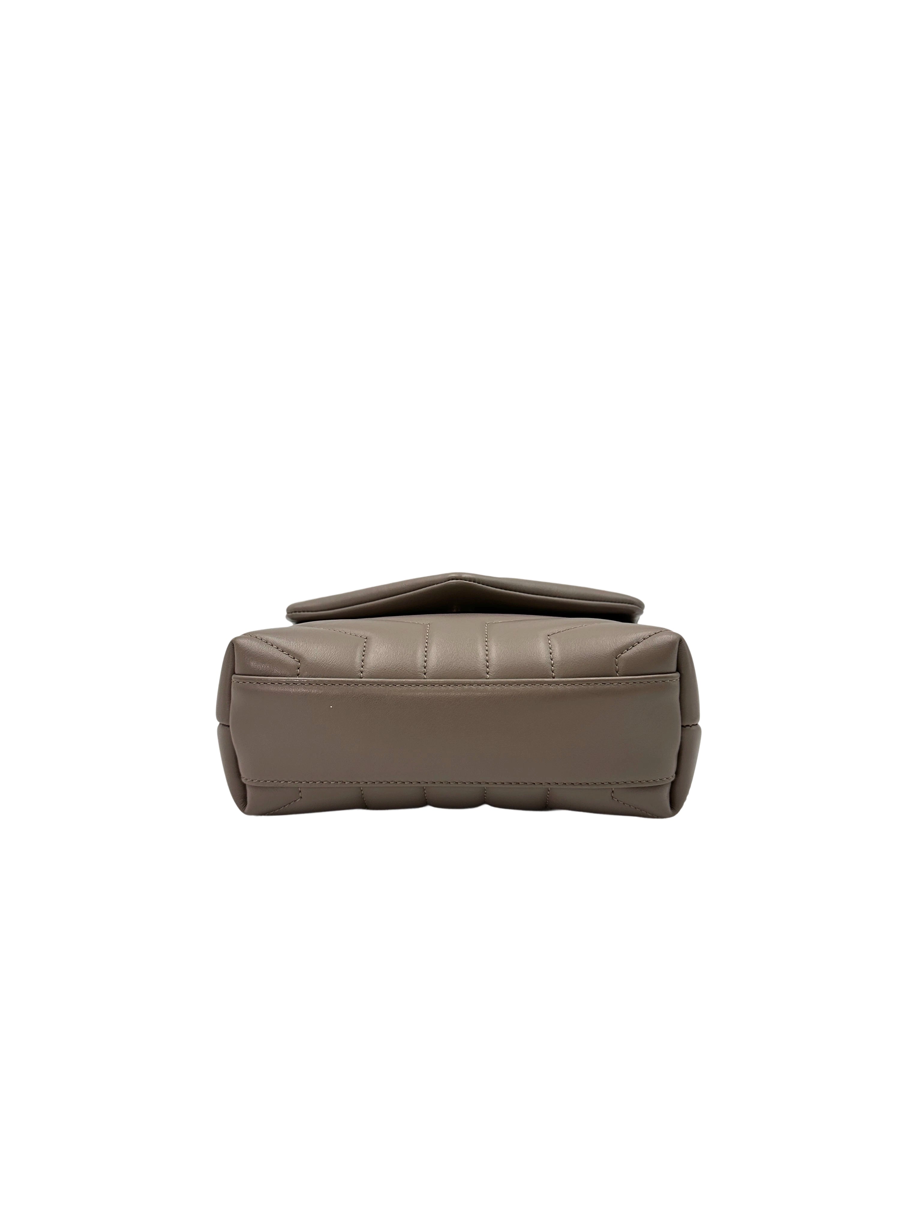 Saint Laurent Toy Loulou Grey Quilted Leather Shoulder Bag SL178