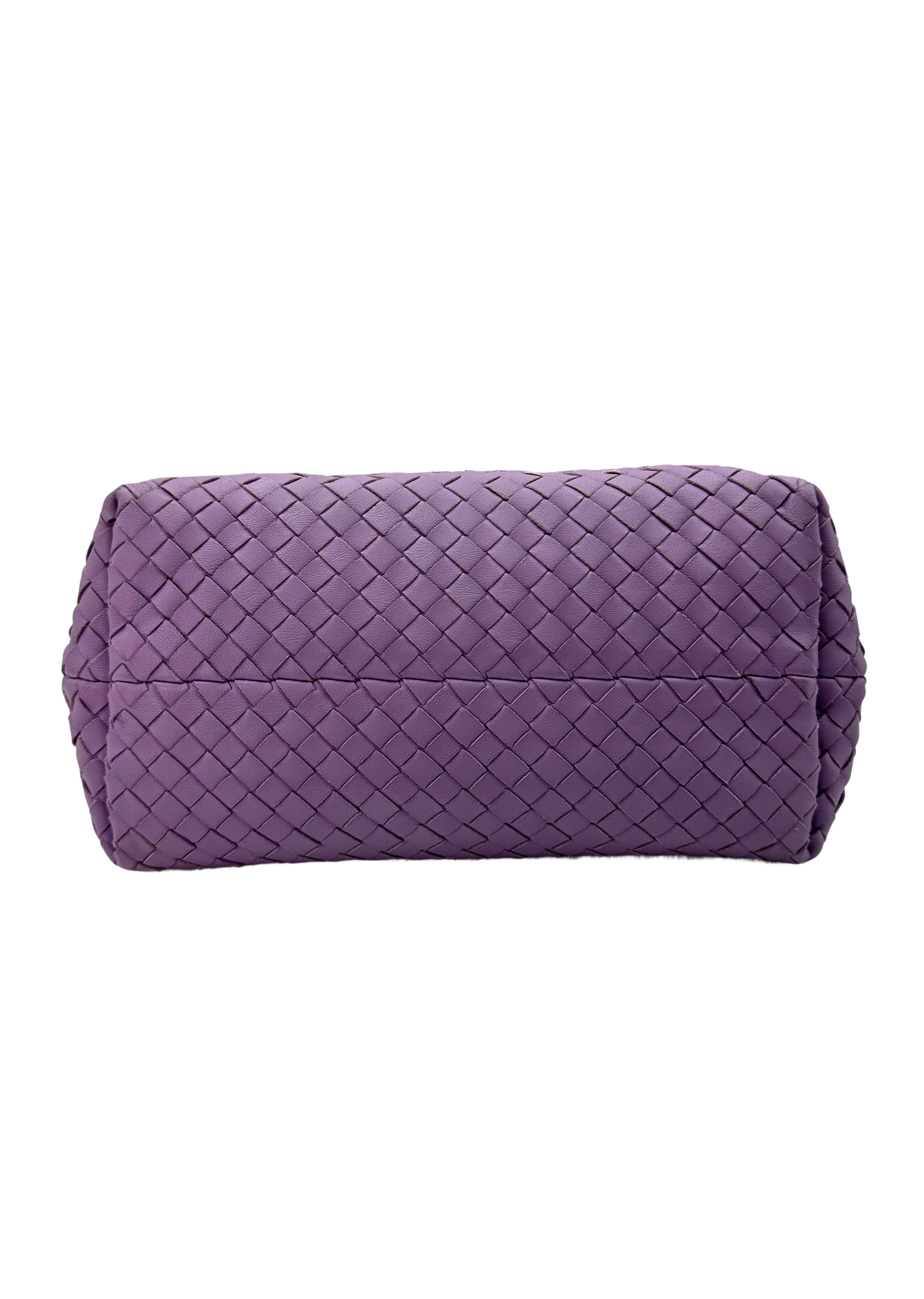 Bottega Veneta Purple Intrecciato Microbutterfly Tote Handle Bag BV114