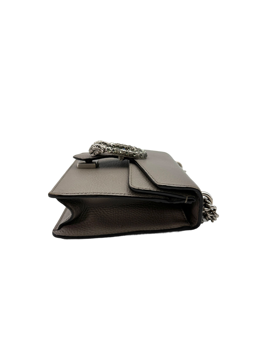Gucci Dionysus Grey Textured Leather Small Size Shoulder Bag GG789