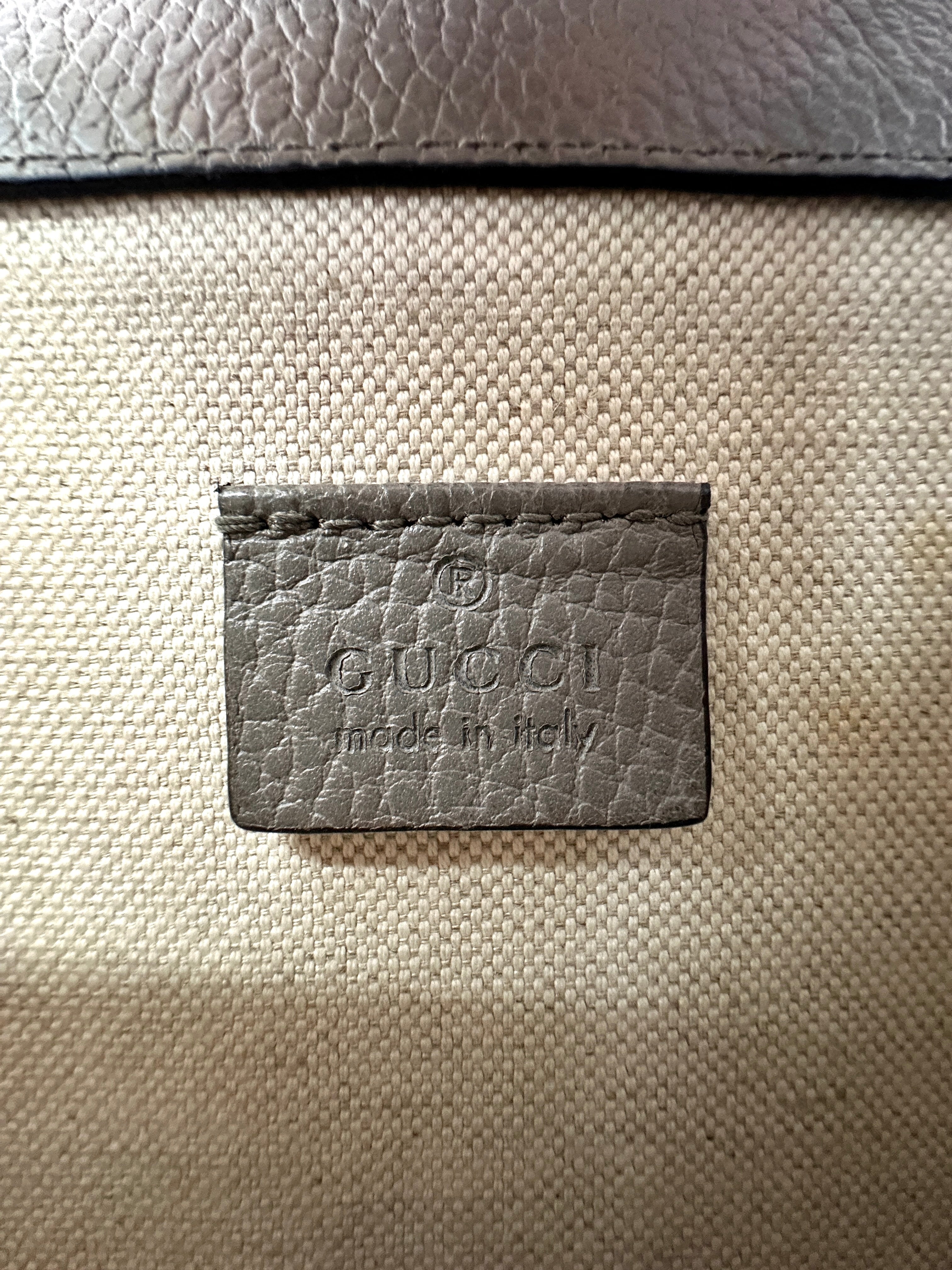 Gucci Dionysus Grey Textured Leather Small Size Shoulder Bag GG789