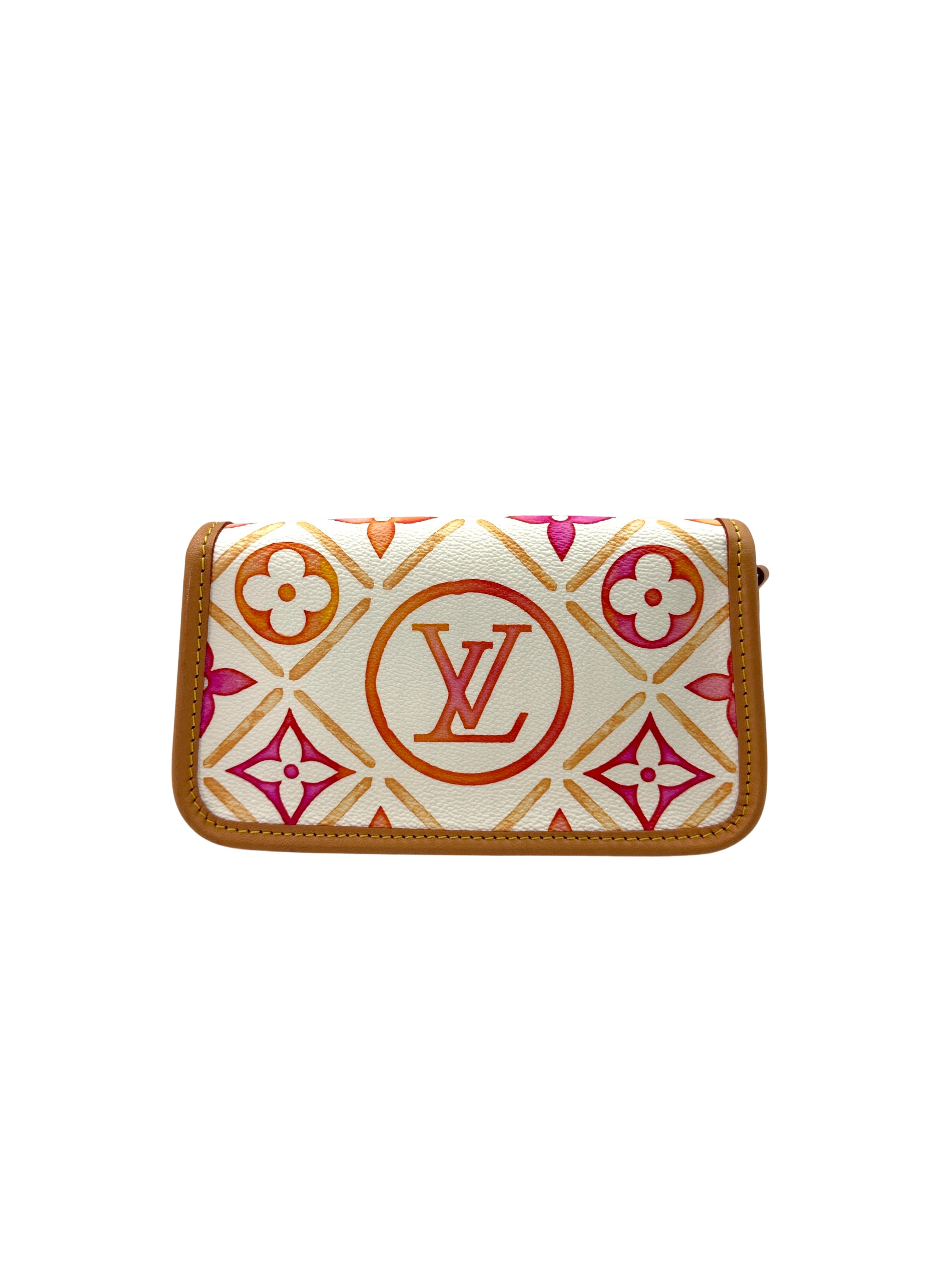 Louis Vuitton "By The Pool" Nano Diane Multicolor Monogram Tiles Canvas Shoulder Bag LV2271