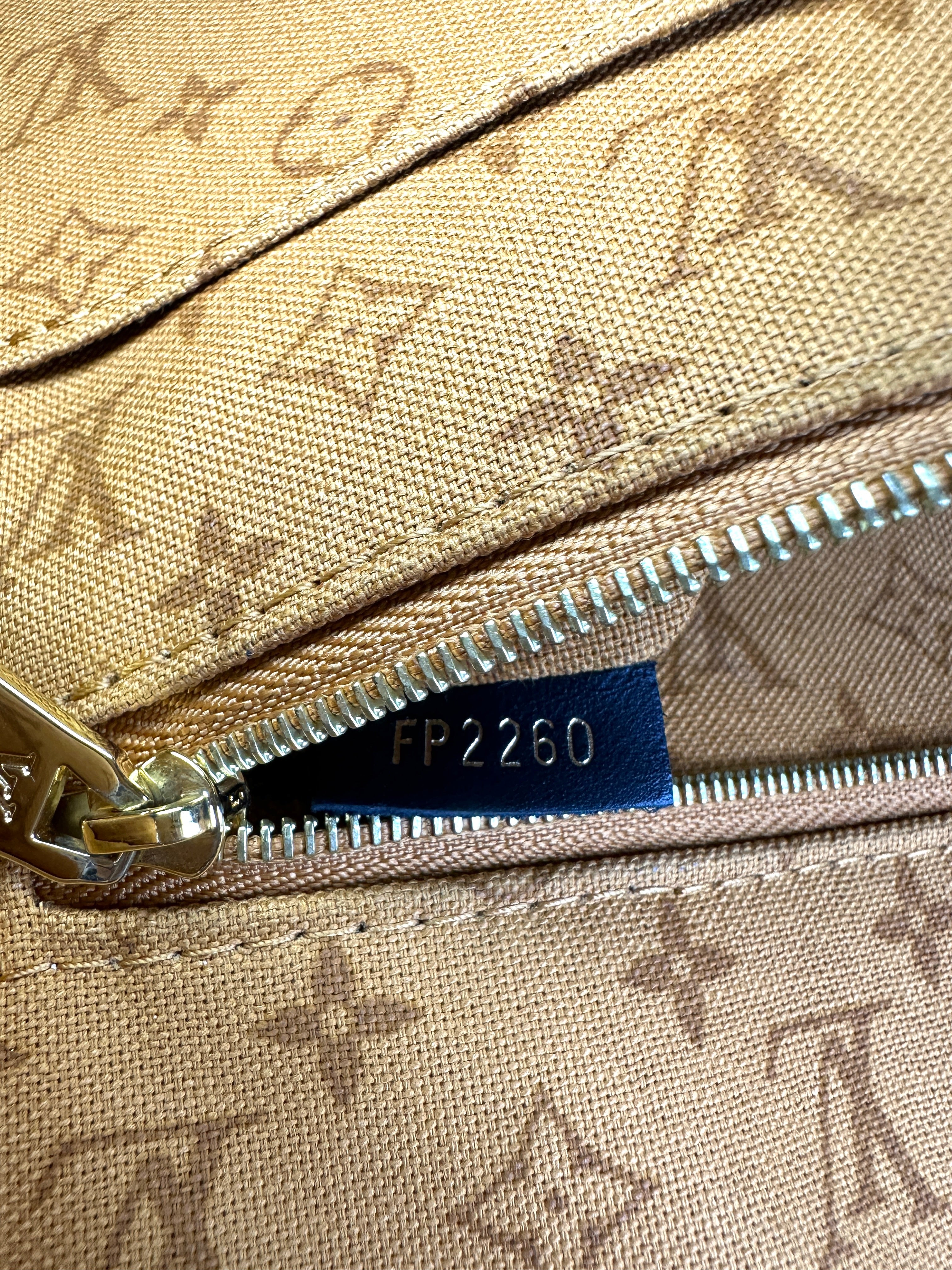 Louis Vuitton LV Crafty Neverfull Caramel/White Gaint Monogram Canvas Tote Bag LV2274