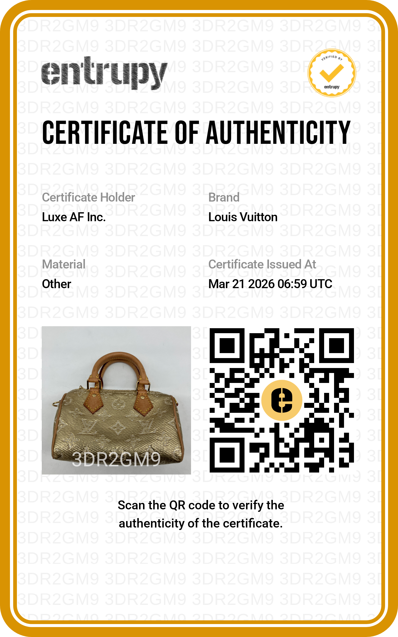 Louis Vuitton Nano Speedy MonoGlam Gold Metallic Monogram Jacquard Canvas Handle Bag LV2267