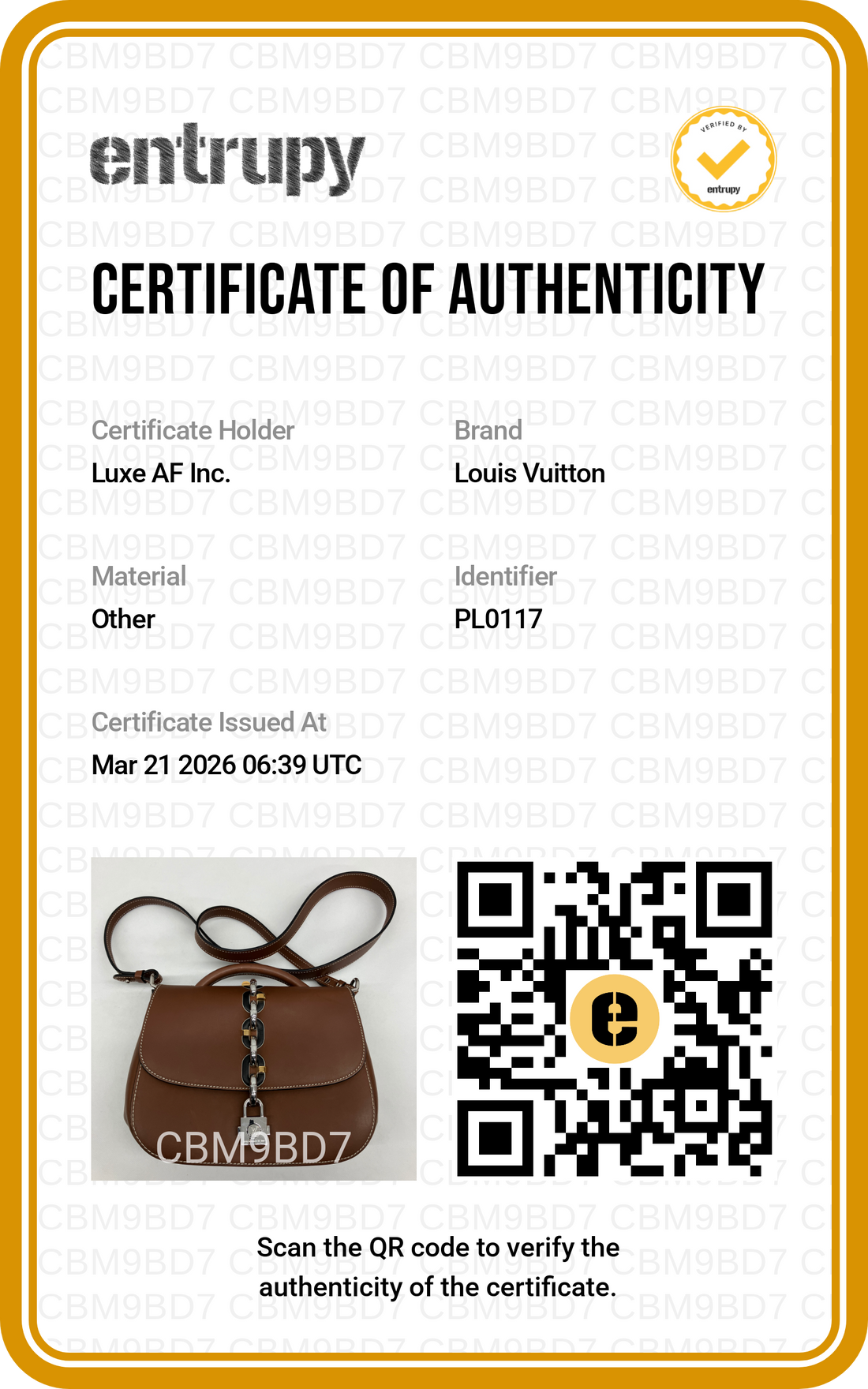 Louis Vuitton Chain It Brown Leather Handle Bag With Silver Hardware LV2269