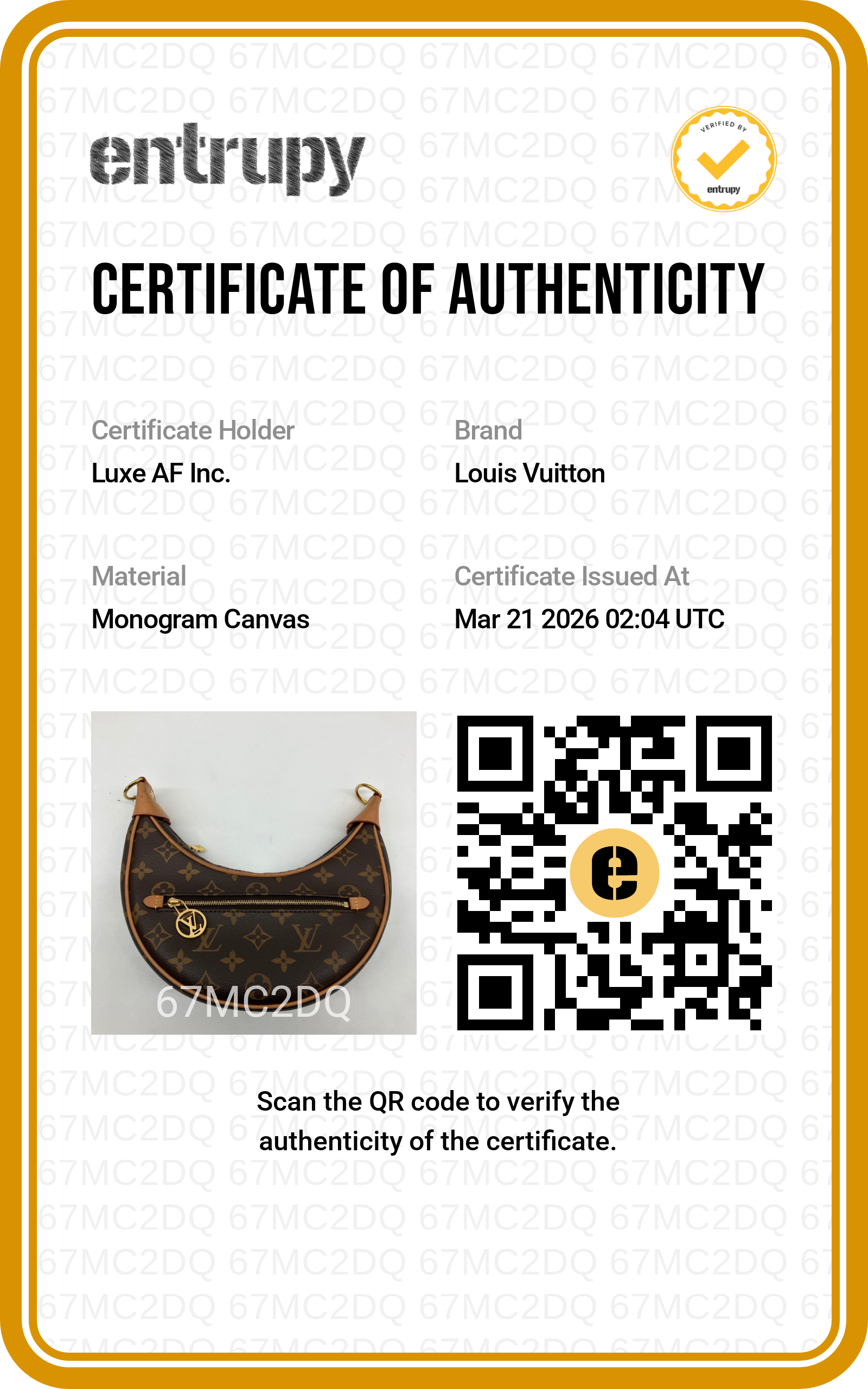 Louis Vuitton Loop Monogram Canvas Shoulder Bag LV2265
