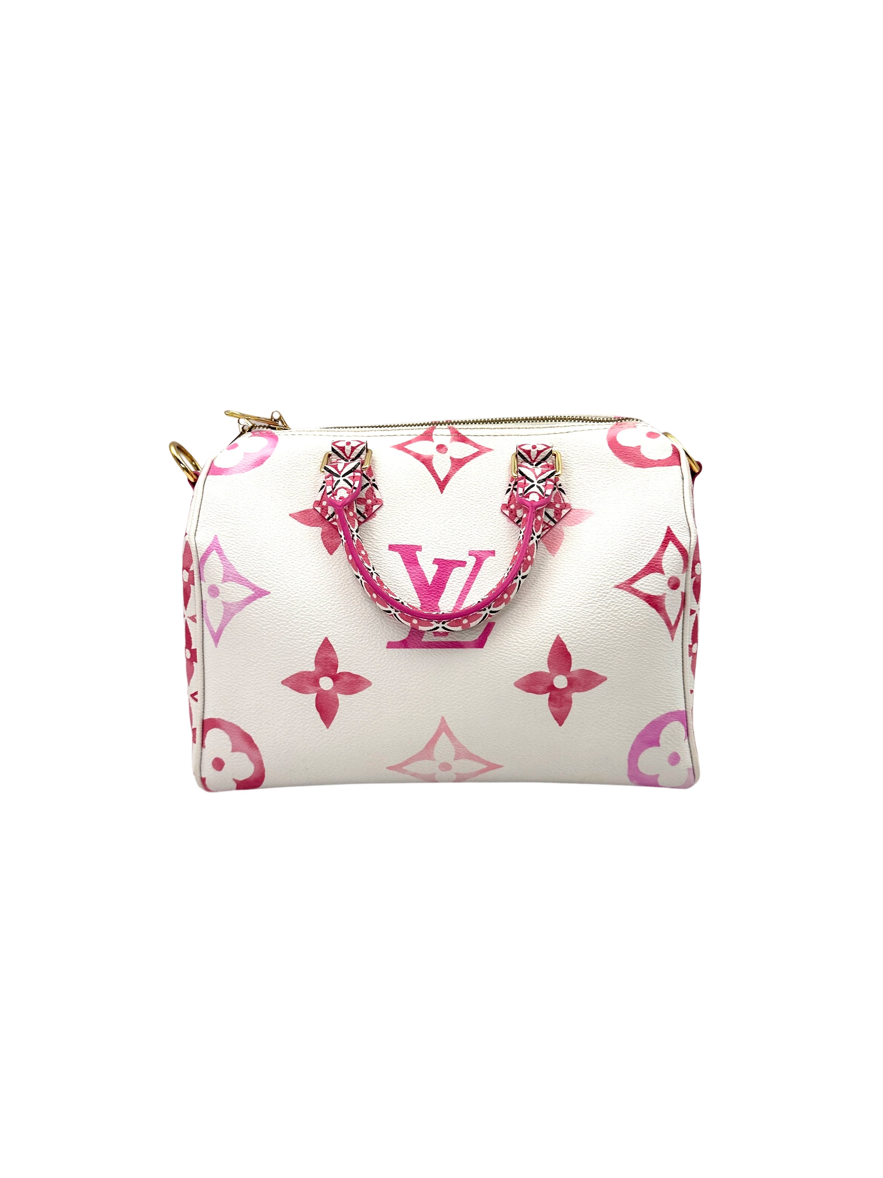 Louis Vuitton "By The Pool" Speedy Pink/White Monogram Giant Handle Bag LV2278