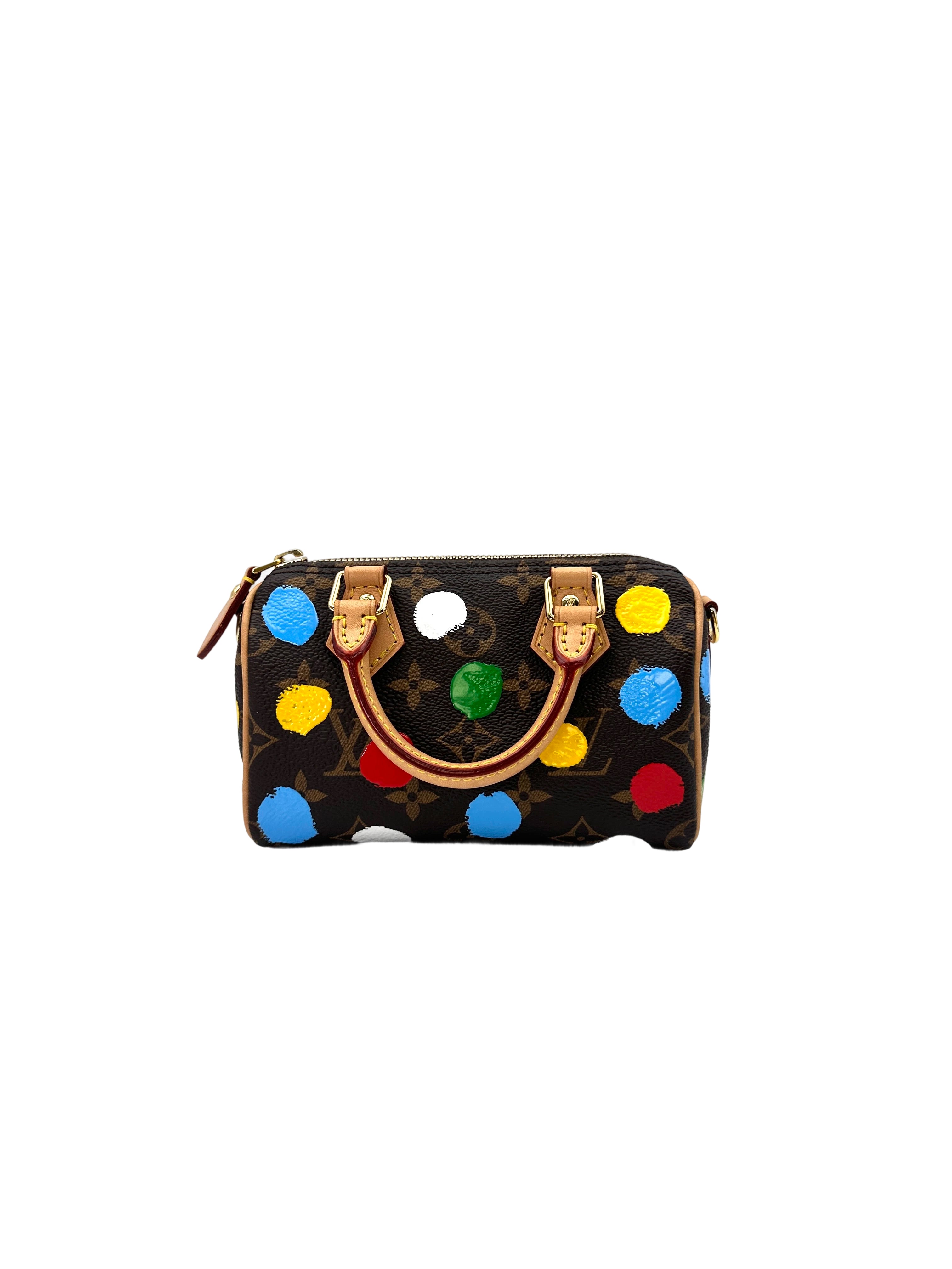 Louis Vuitton x Yayoi Kusama Nano Speedy Monogram Painted Dots Handle Bag LV2281