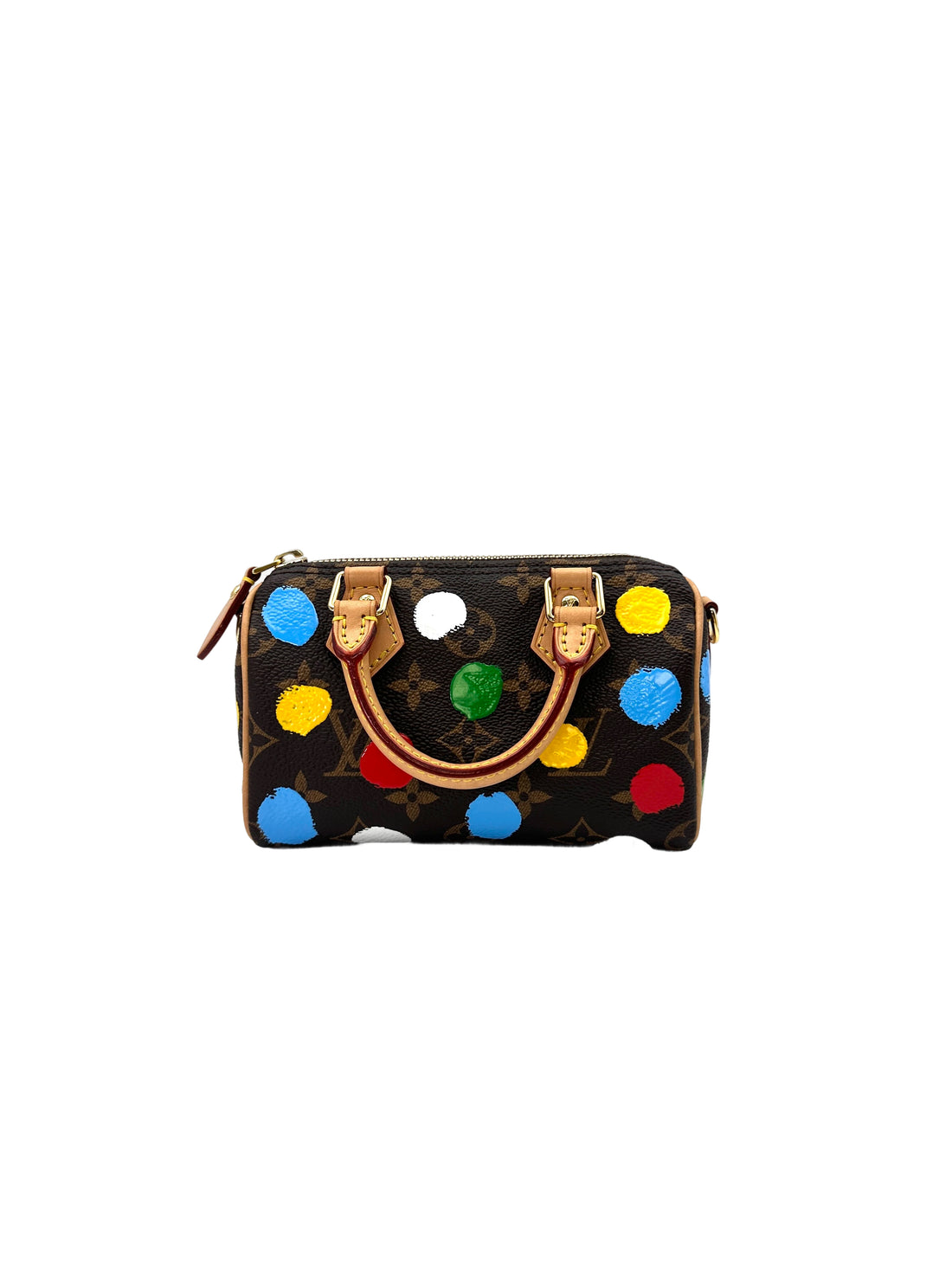 Louis Vuitton x Yayoi Kusama Nano Speedy Monogram Painted Dots Handle Bag LV2281