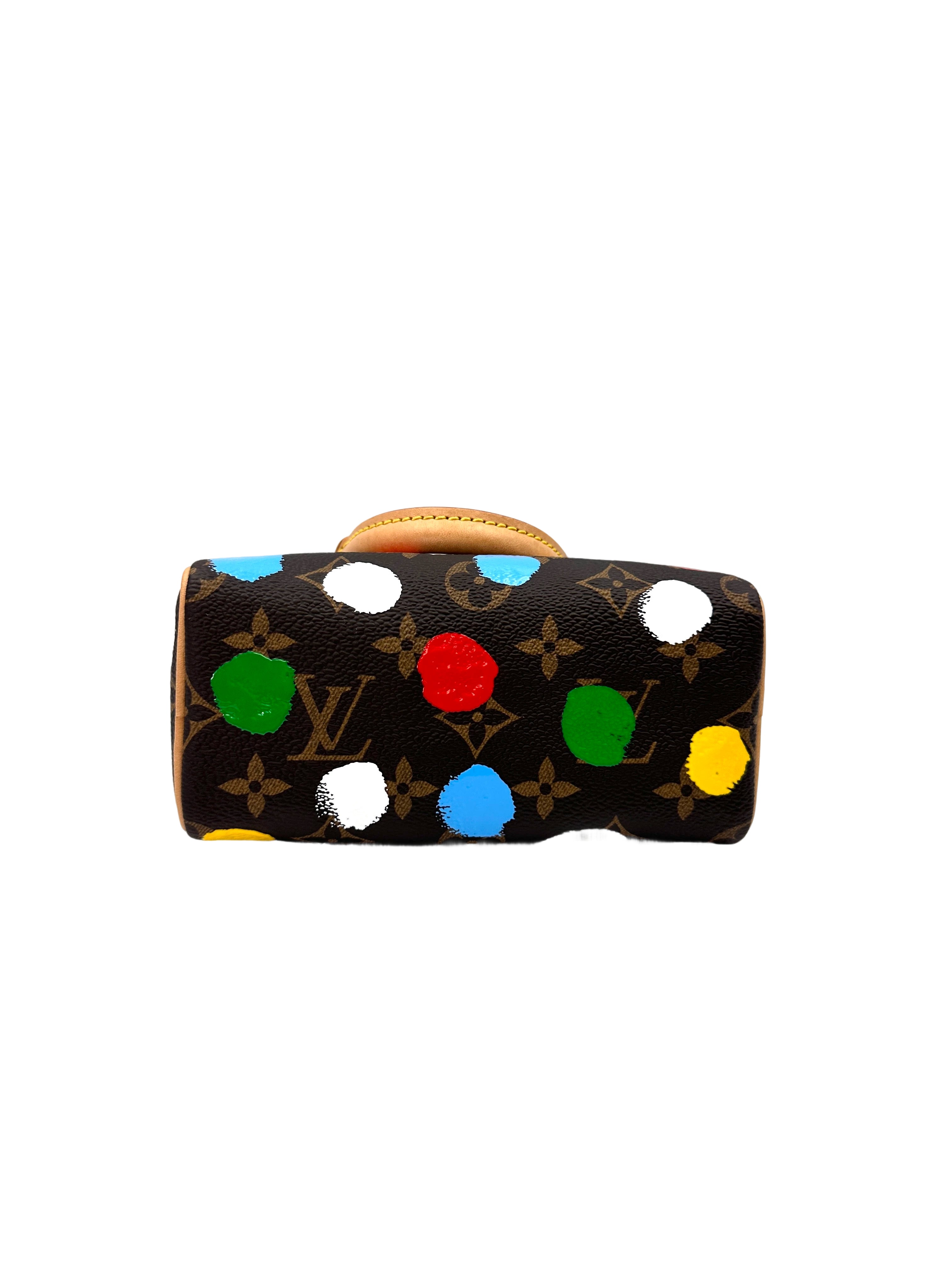 Louis Vuitton x Yayoi Kusama Nano Speedy Monogram Painted Dots Handle Bag LV2281