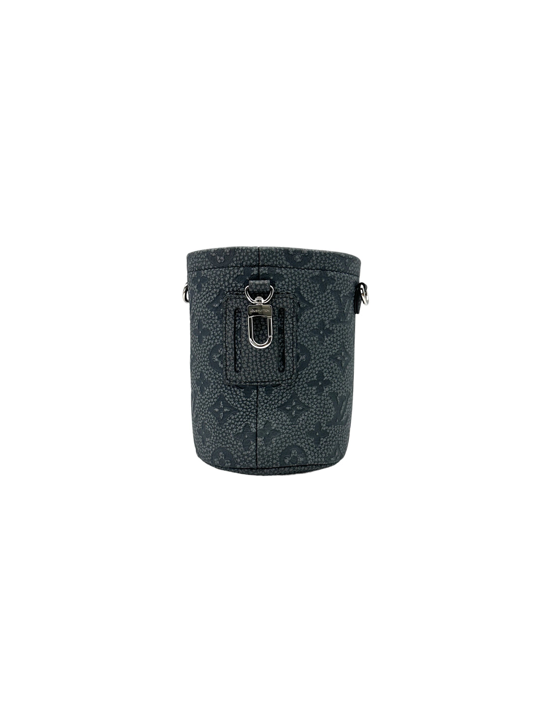 Louis Vuitton Climbing Chalk Pouch Gray Monogram Embossed Leather Bag LV2282