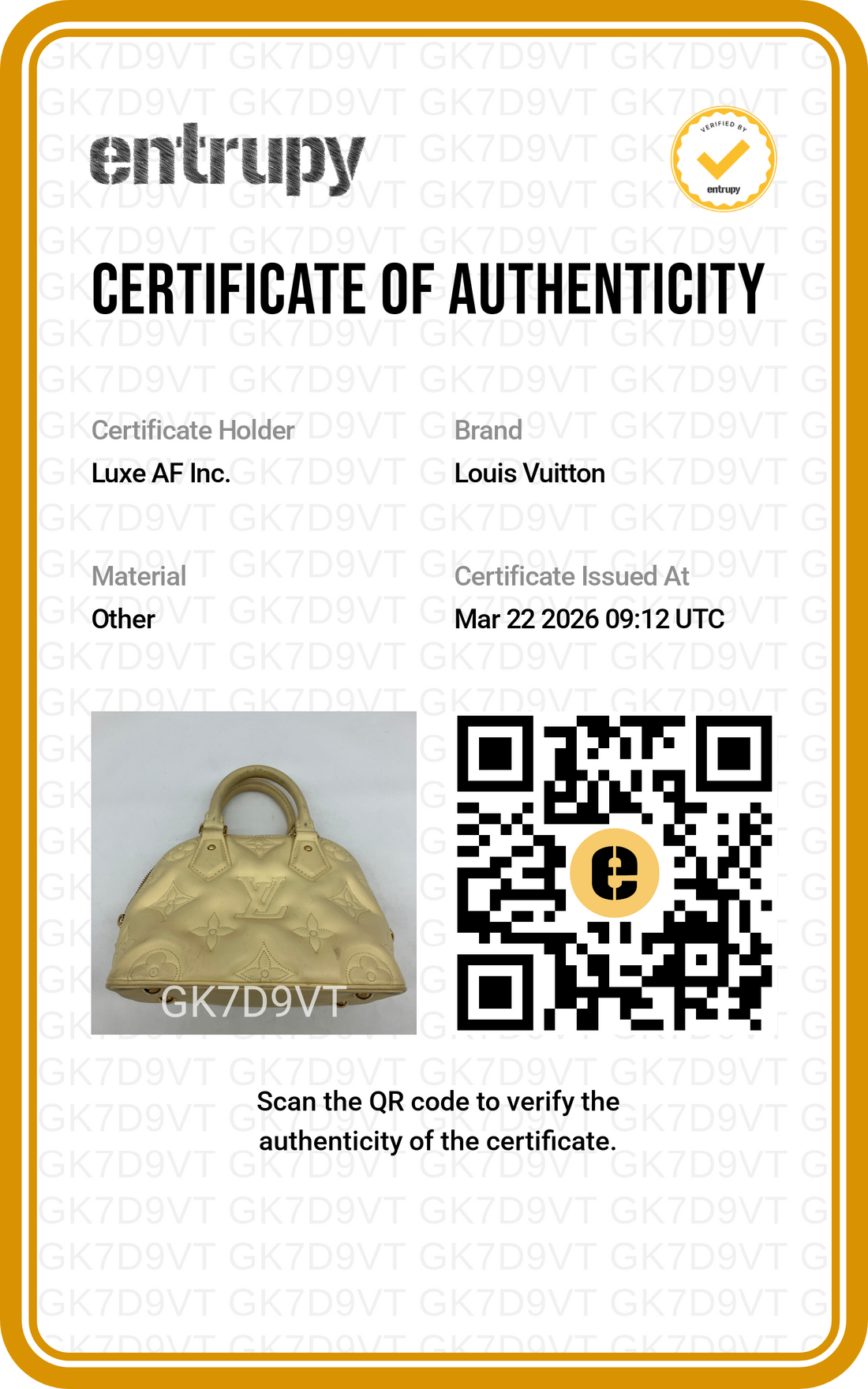 Louis Vuitton Alma Soft BB Bubblegram Yellow Quilted Leather Handle Bag LV2334
