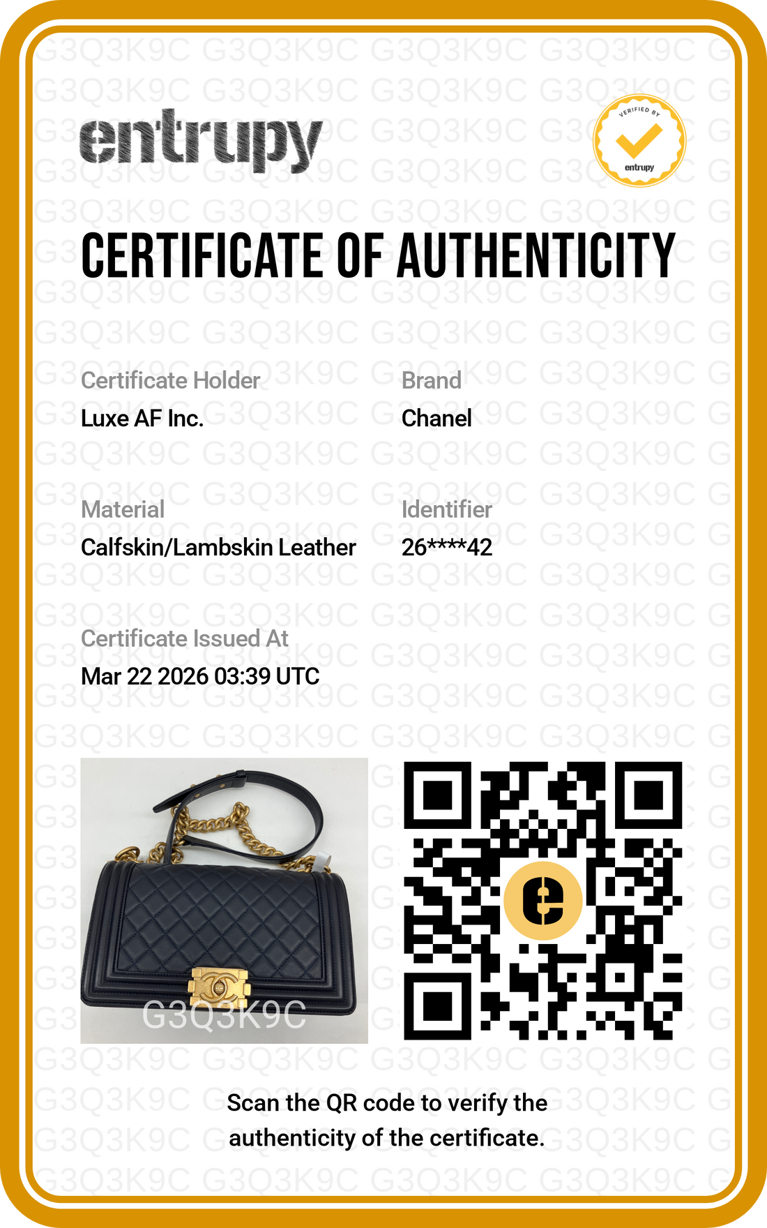 Chanel LeBoy Black Quilted Leather Flap Bag With Gold Buckle(26***42) IRIS097