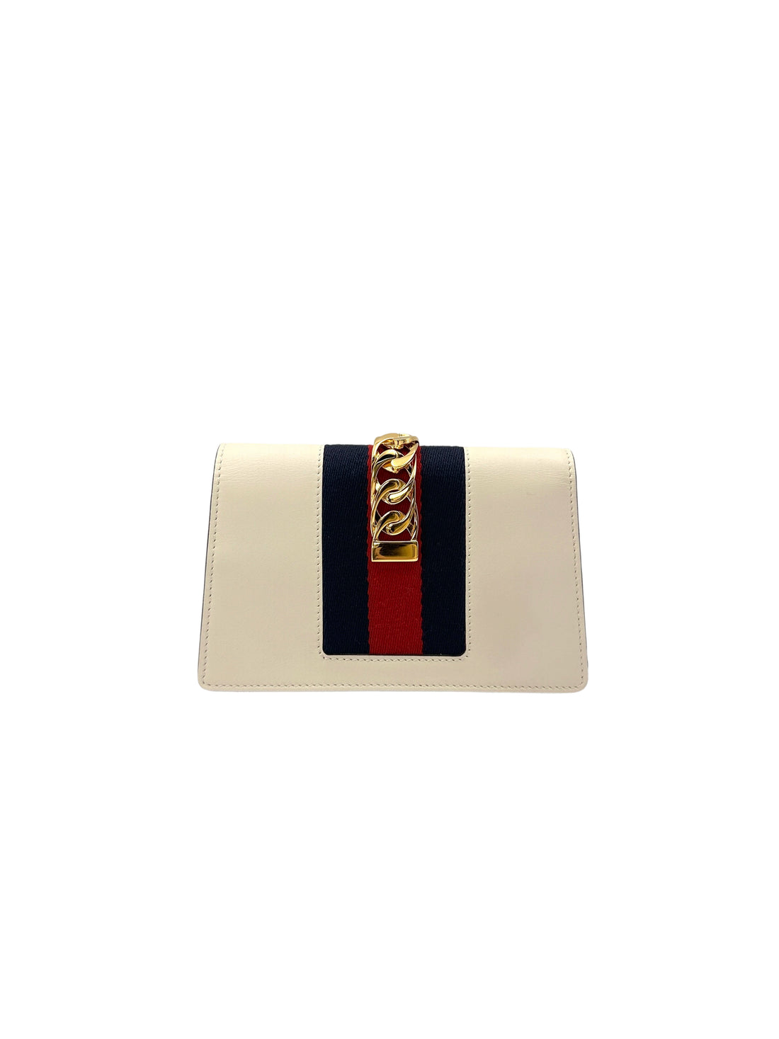 Gucci Sylvie White Leather Mini Shoulder Bag GG794