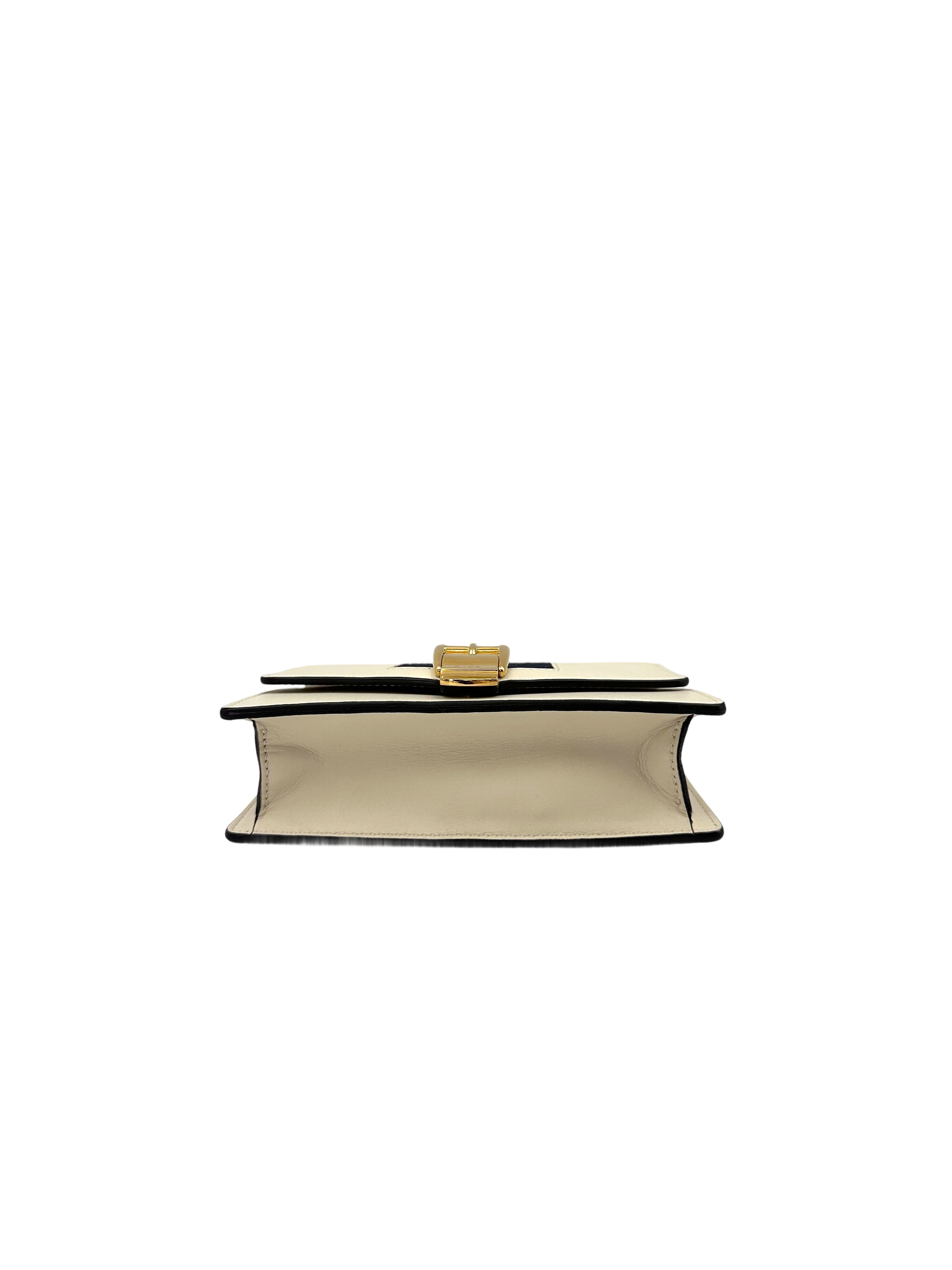 Gucci Sylvie White Leather Mini Shoulder Bag GG794